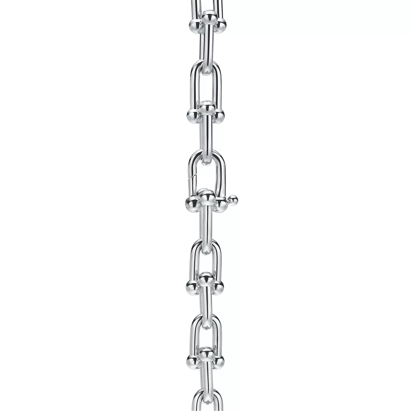 Elongated Link Bracelet in Sterling Silver