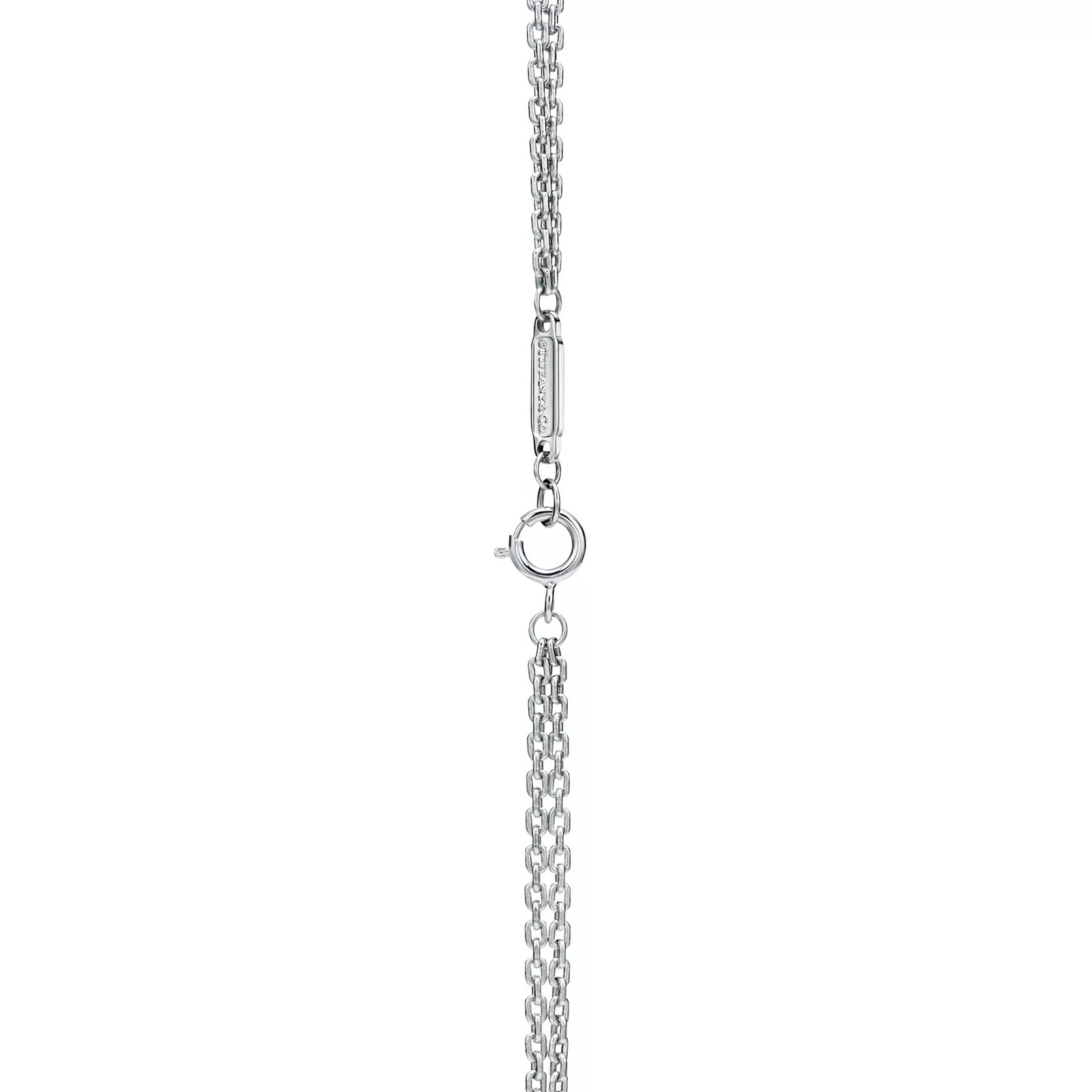 Large Double Link Pendant in Sterling Silver