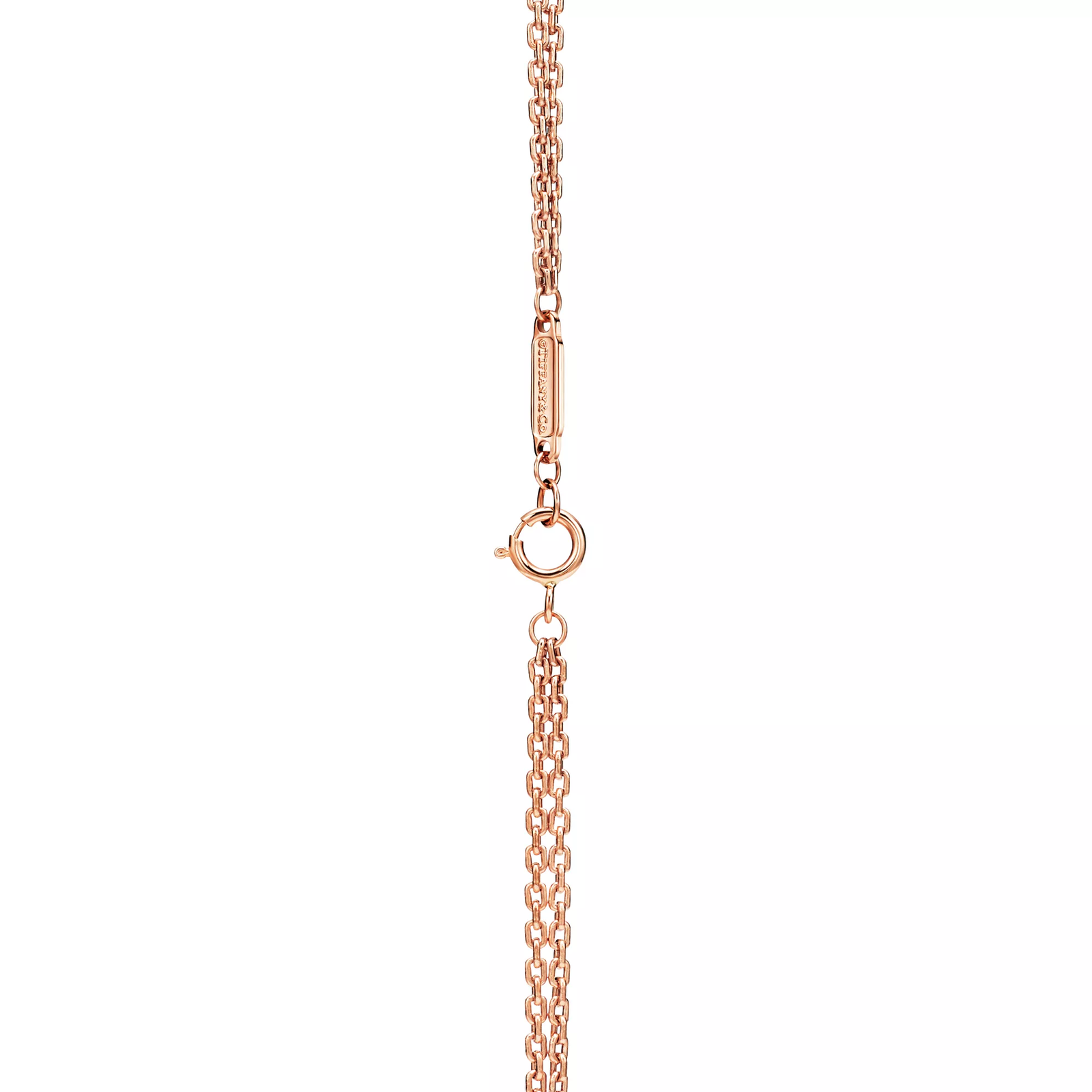 Large Double Link Pendant in Rose Gold