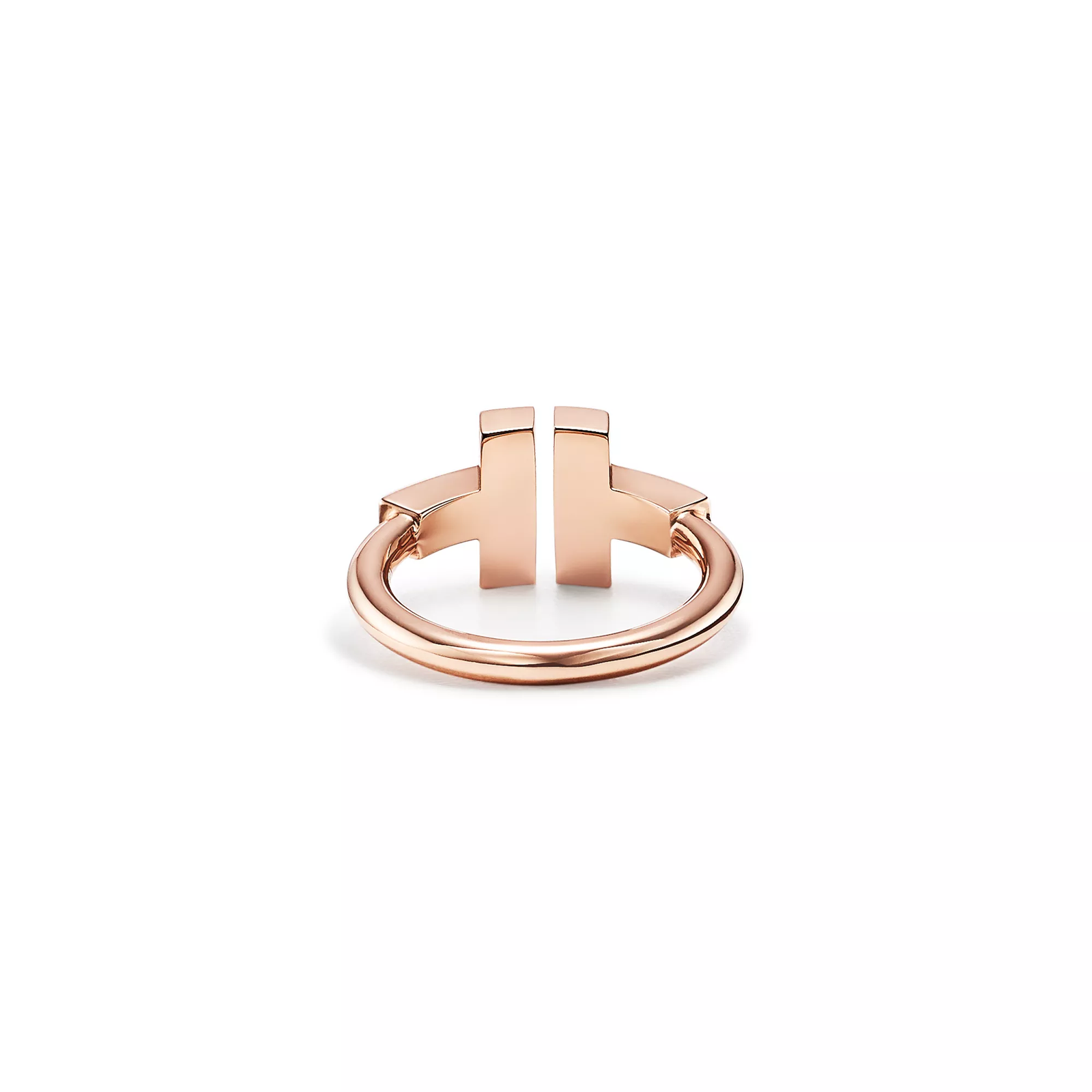 Wire Ring in Rose Gold with Diamonds and Mother-of-pearl