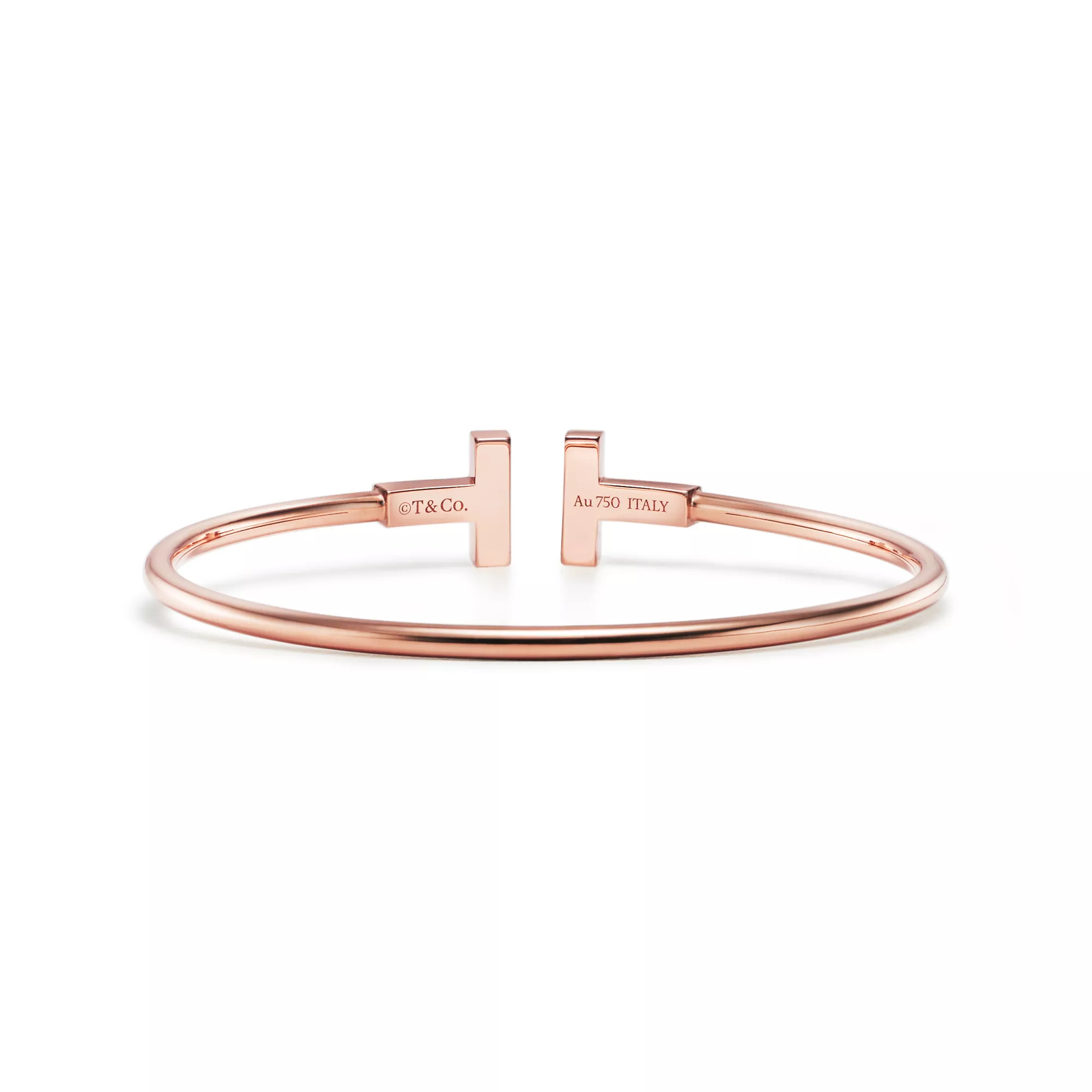 Wire Bracelet in Rose Gold with Diamonds and Mother-of-pearl
