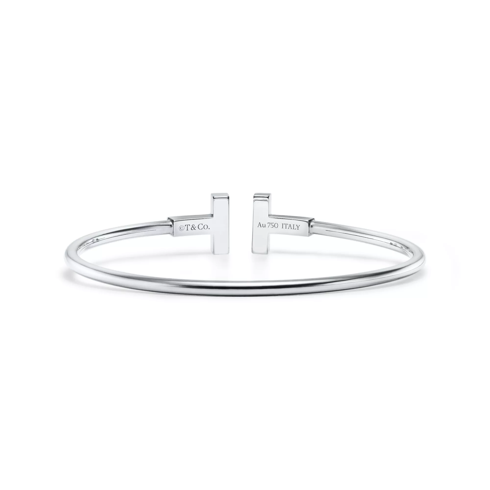 Turquoise Wire Bracelet in White Gold
