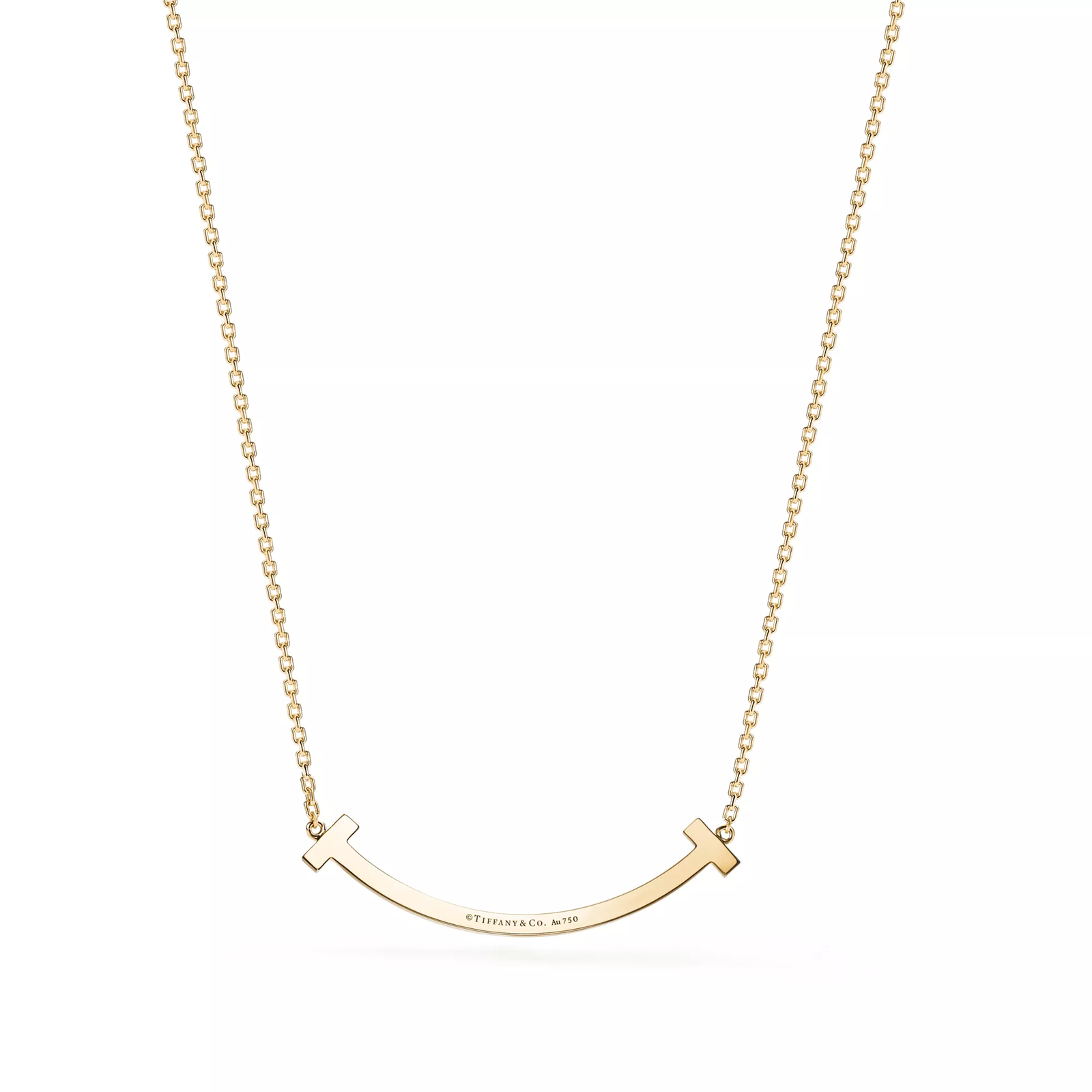 Medium Smile Pendant in Gold with Diamonds