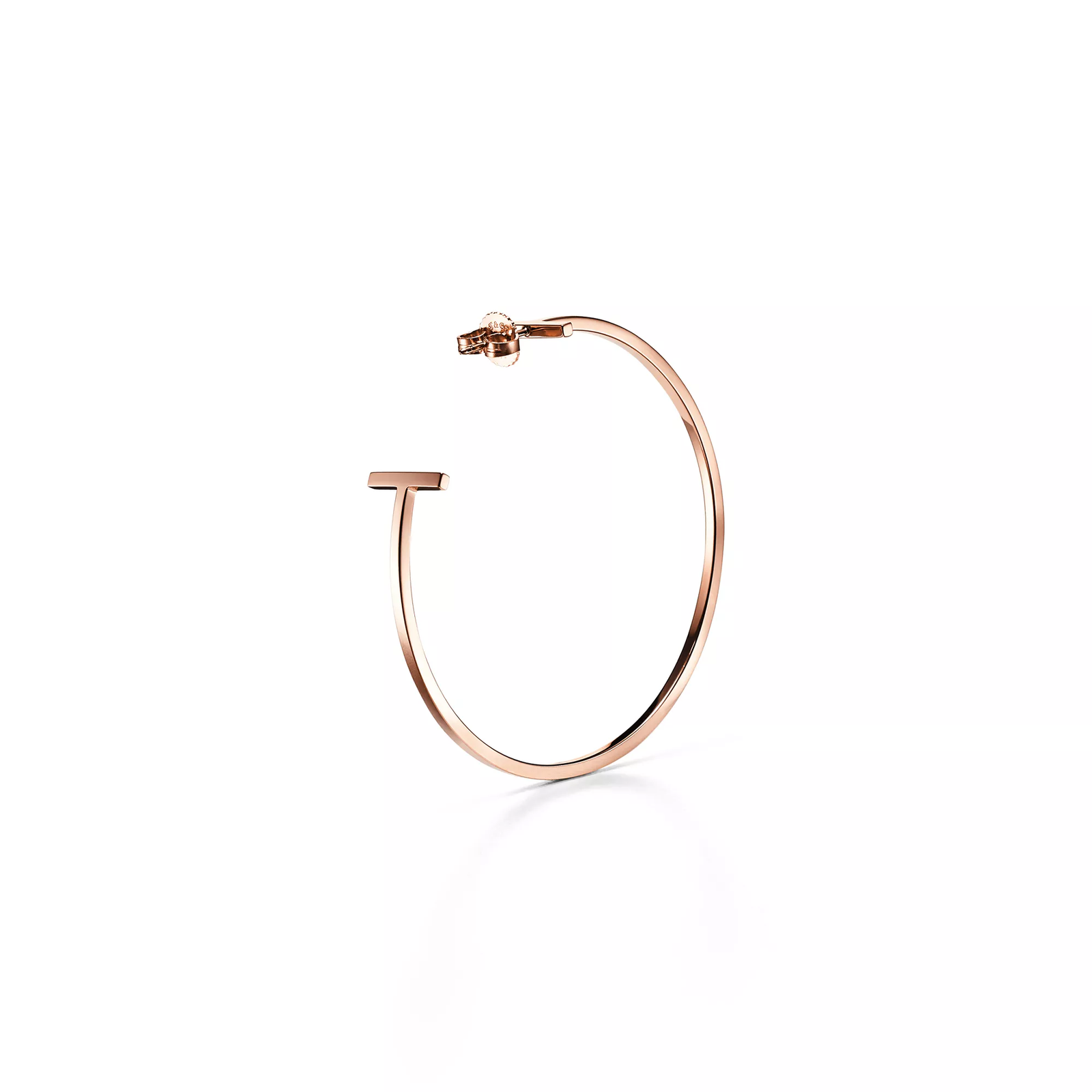 Wire Hoop Earrings in Rose Gold