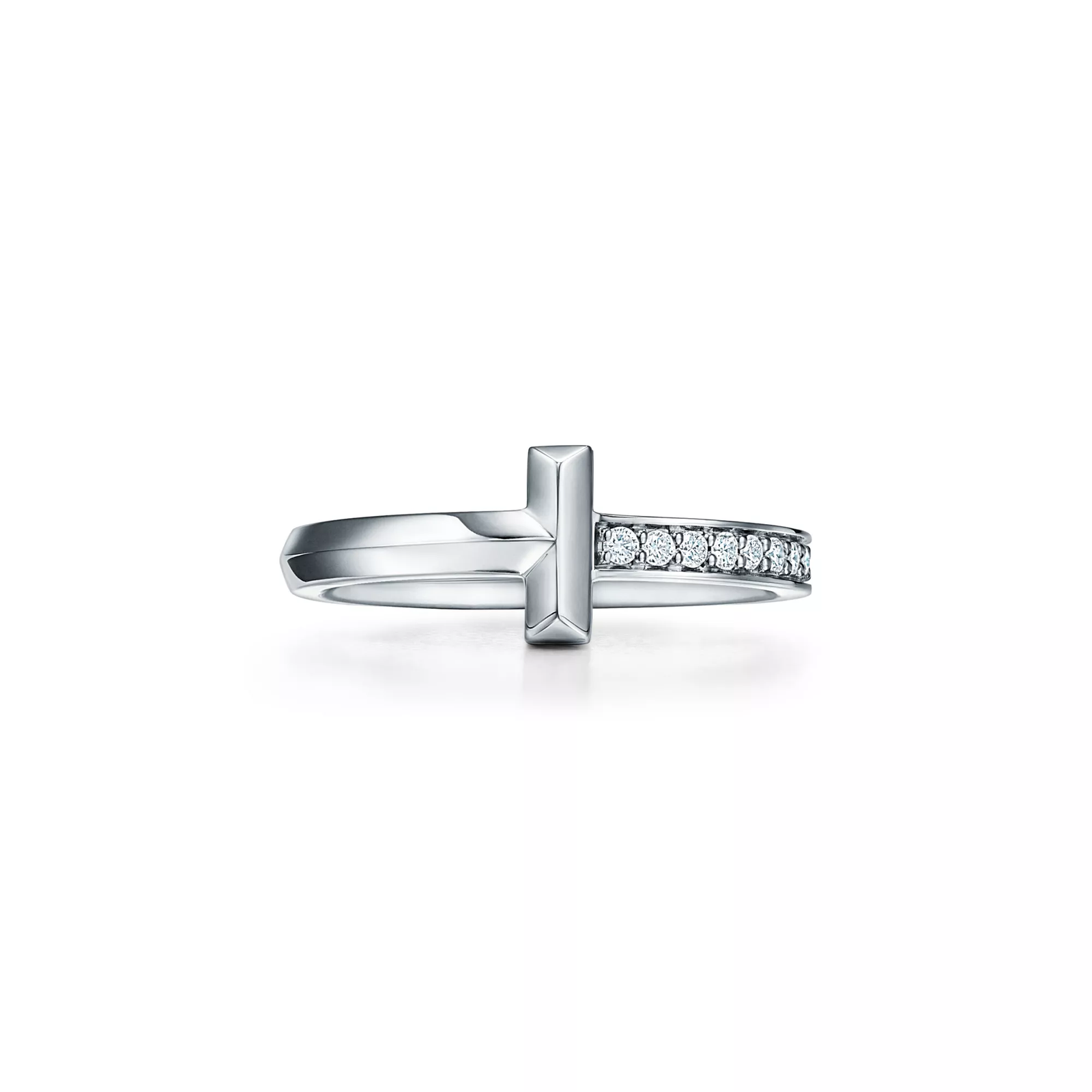 T1 Ring in White Gold with Diamonds