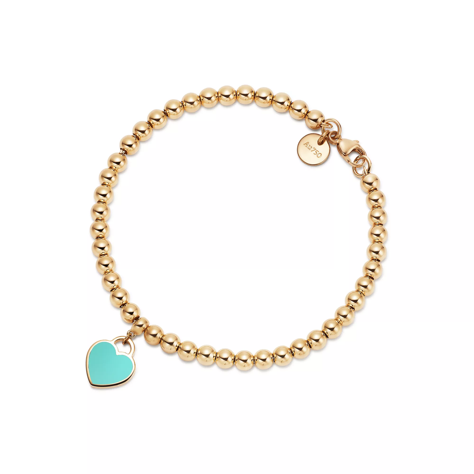 Mini Heart Tag Bead Bracelet