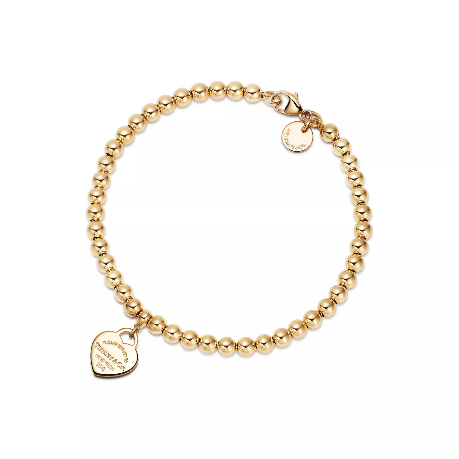 Mini Heart Tag Bead Bracelet