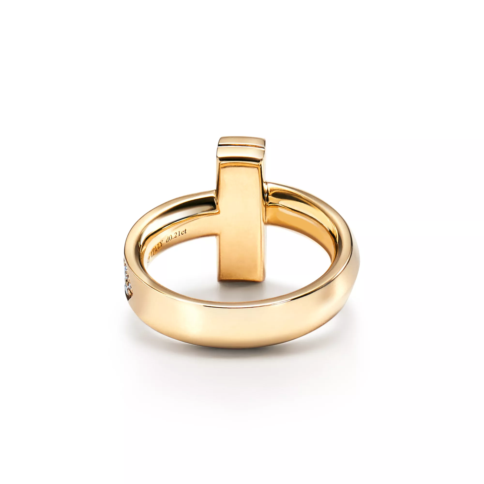 T1 Ring in Yellow Gold with Diamonds