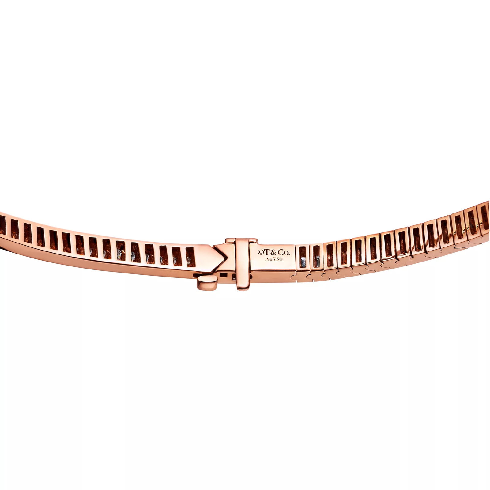T1 Necklace in Rose Gold with Diamonds