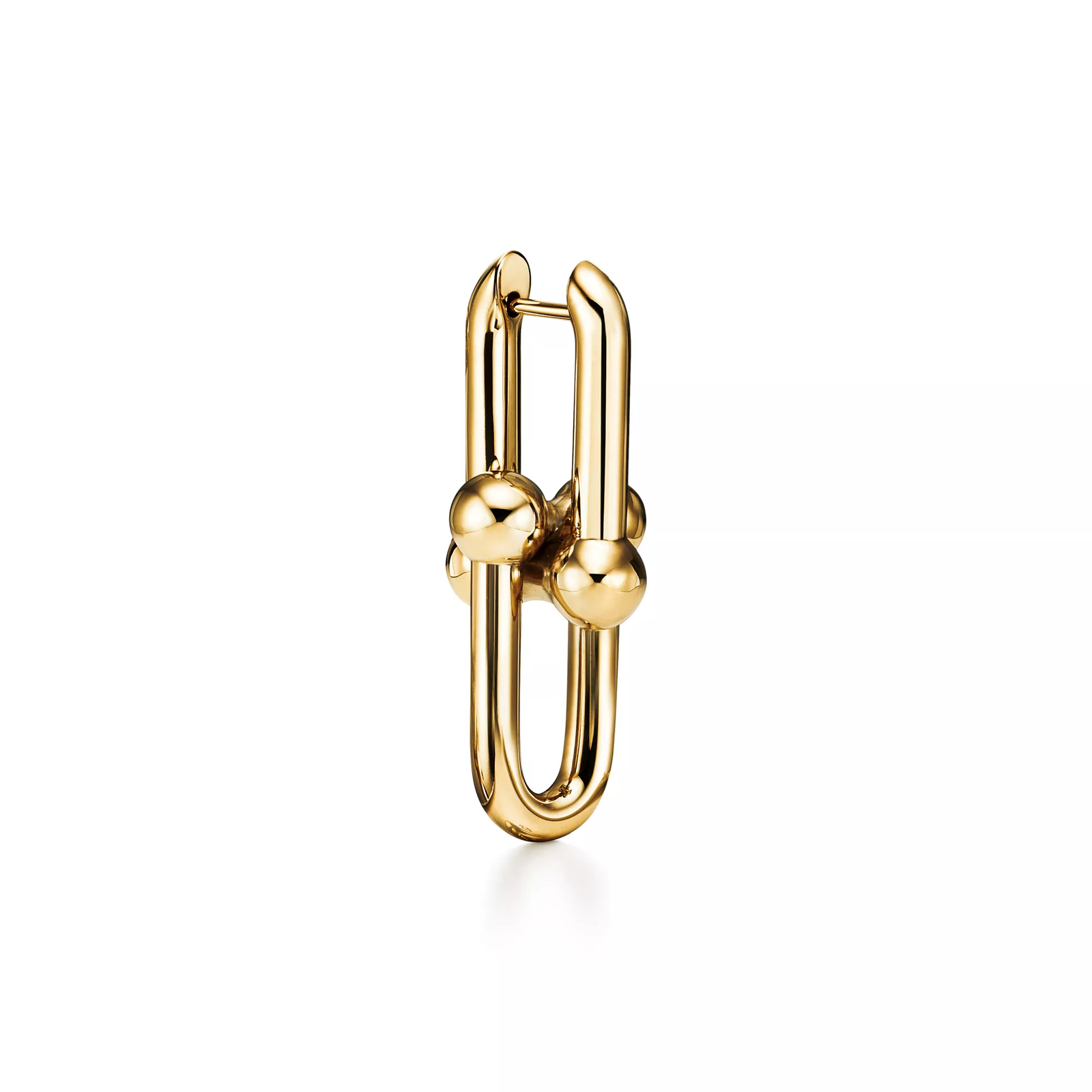 Large Link Earrings in Yellow Gold