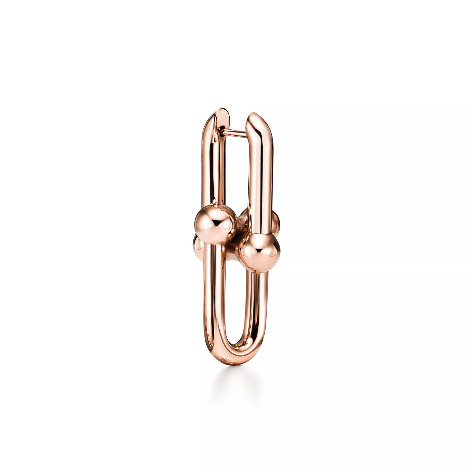 Large Link Earrings in Rose Gold