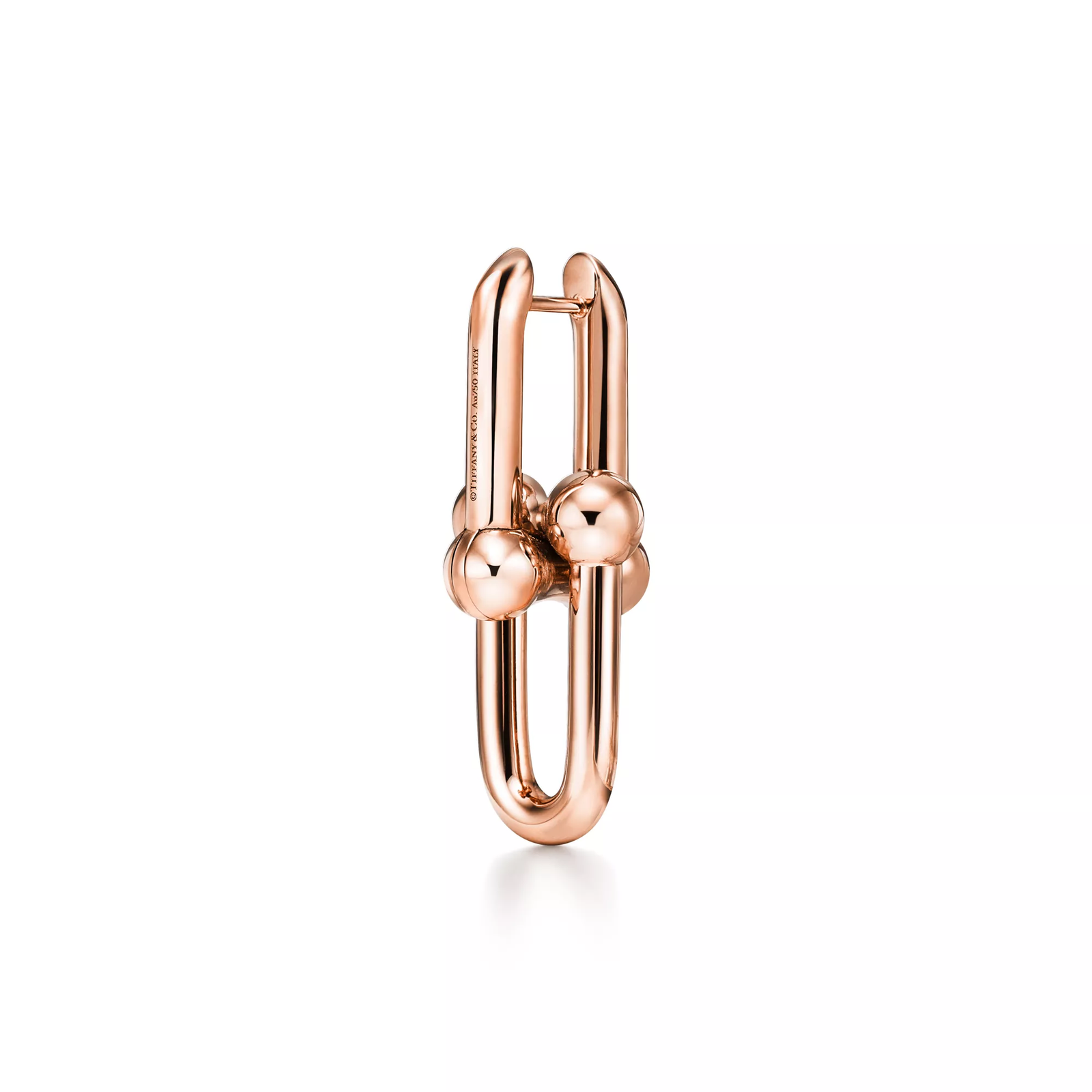 Large Link Earrings in Rose Gold