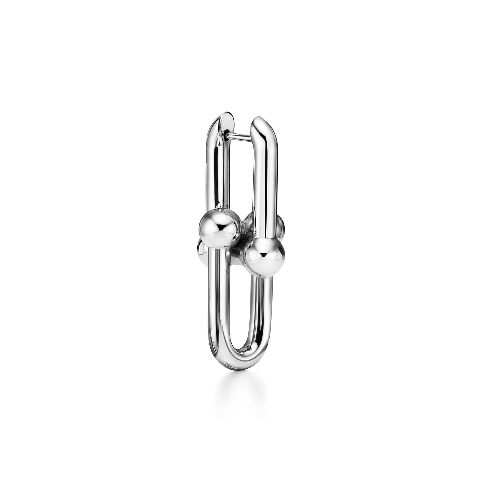 Large Link Earrings in Sterling Silver