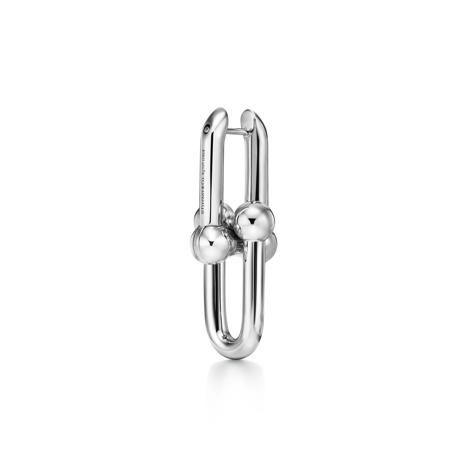 Large Link Earrings in Sterling Silver