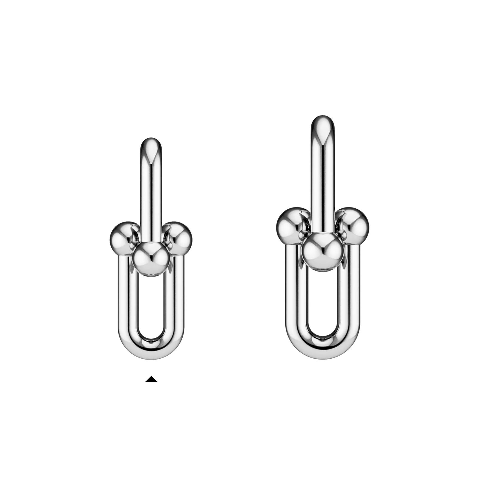 Large Link Earrings in Sterling Silver