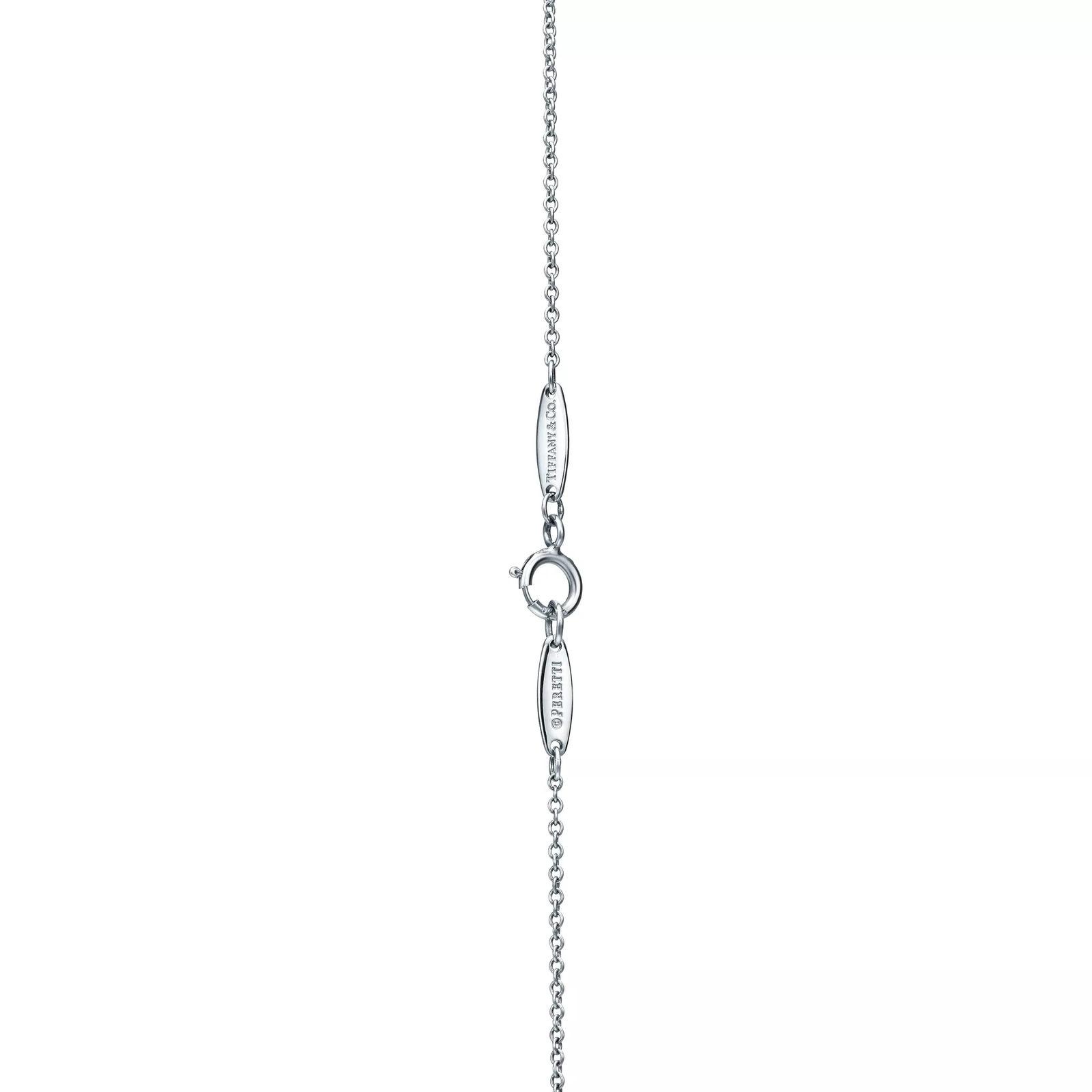Color by the Yard Necklace in Platinum with a Sapphire and Diamonds