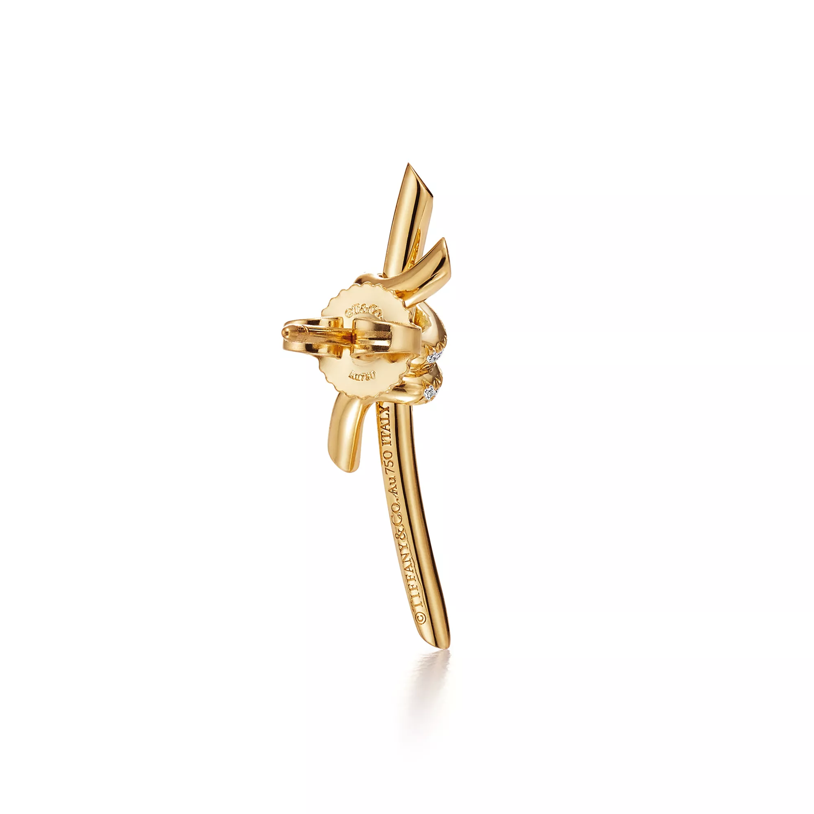 Earrings in Yellow Gold with Diamonds