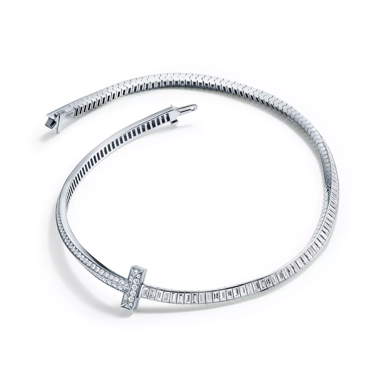 T1 Diamond Necklace in White Gold