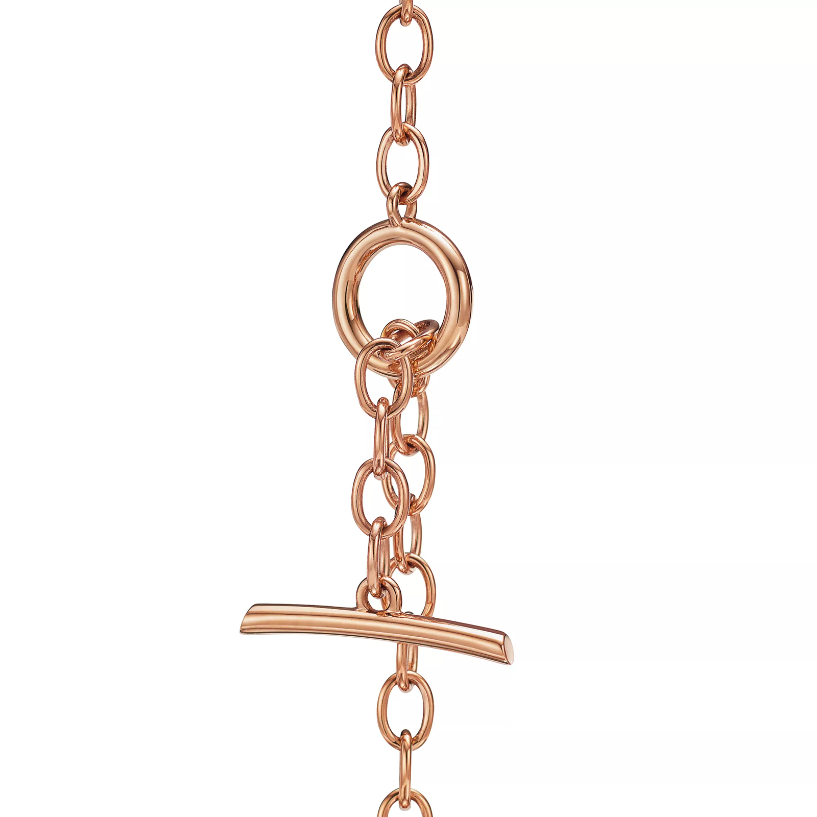 Double Row Necklace in Rose Gold with Diamonds