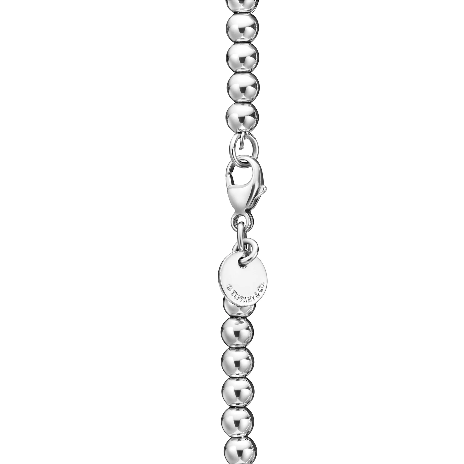 Bead Bracelet in Silver, Tiffany Blue with a Diamond, 4 mm