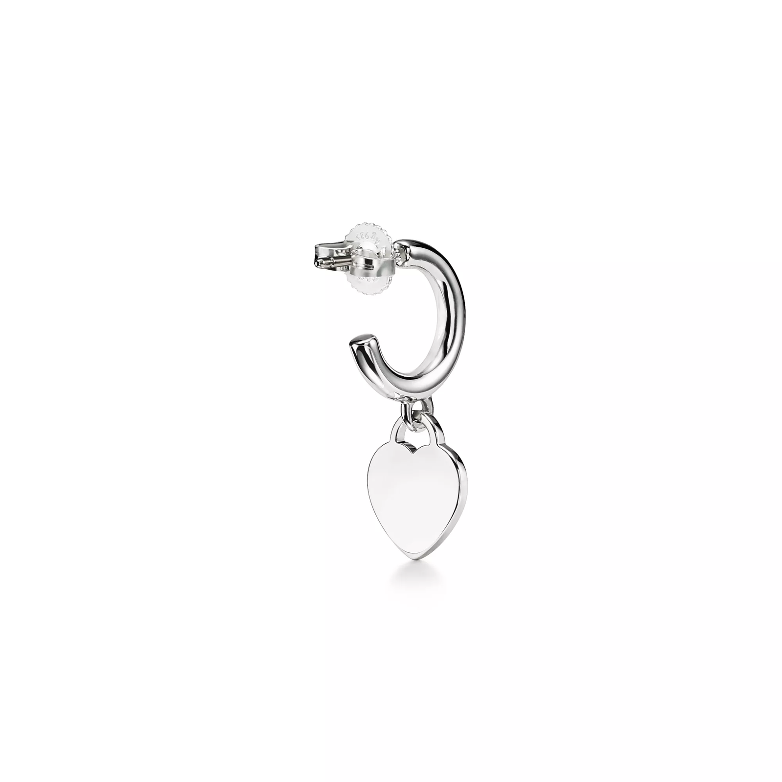 Hoop Earrings in Sterling Silver with Diamonds, Mini