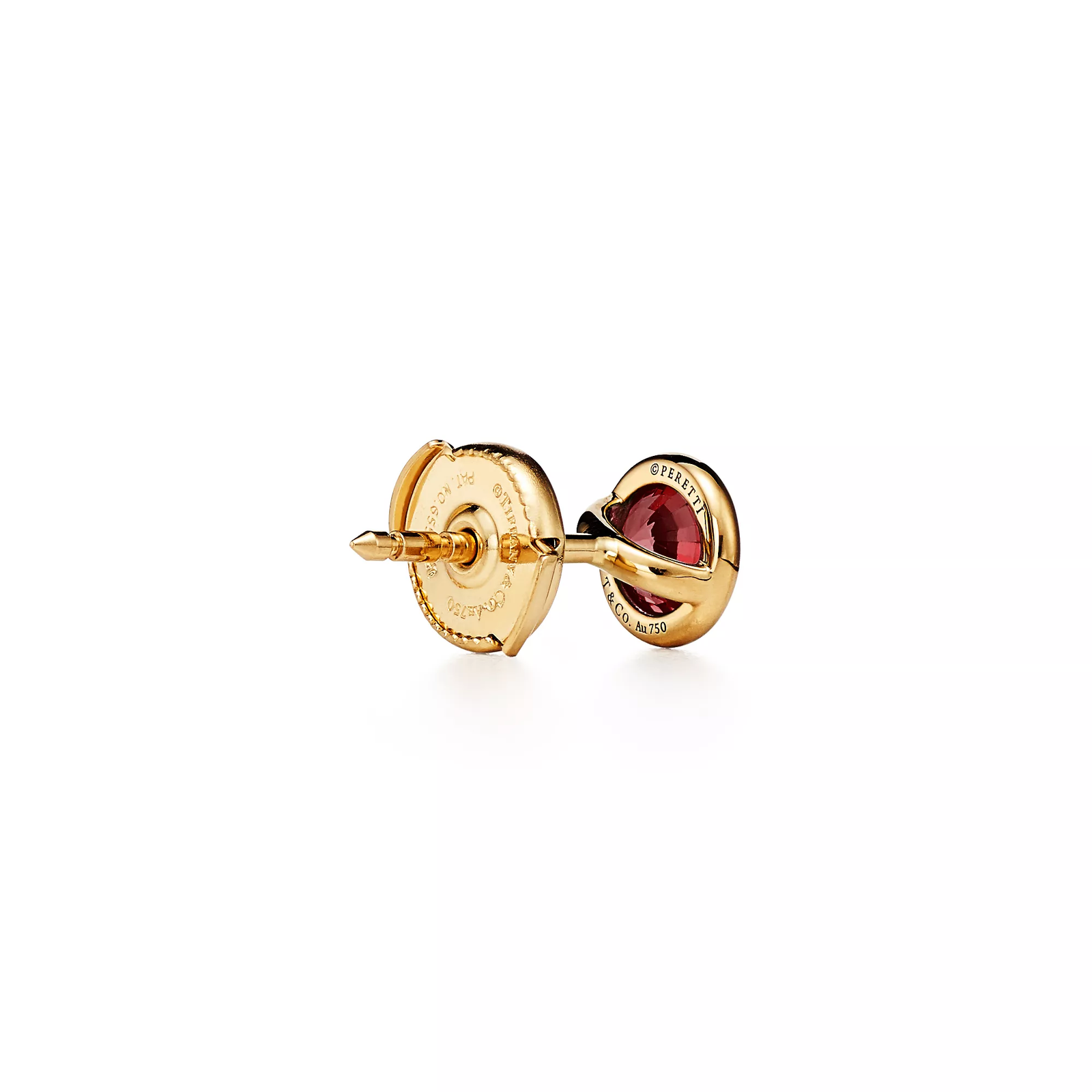 Color by the Yard Earrings in Yellow Gold with Rubies