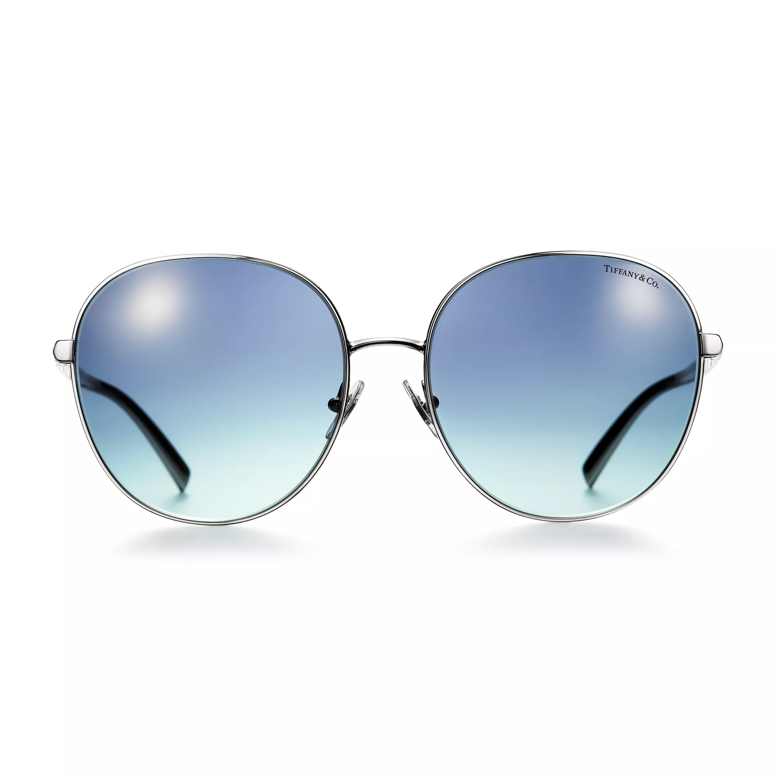Round Sunglasses in Silver-colored Metal