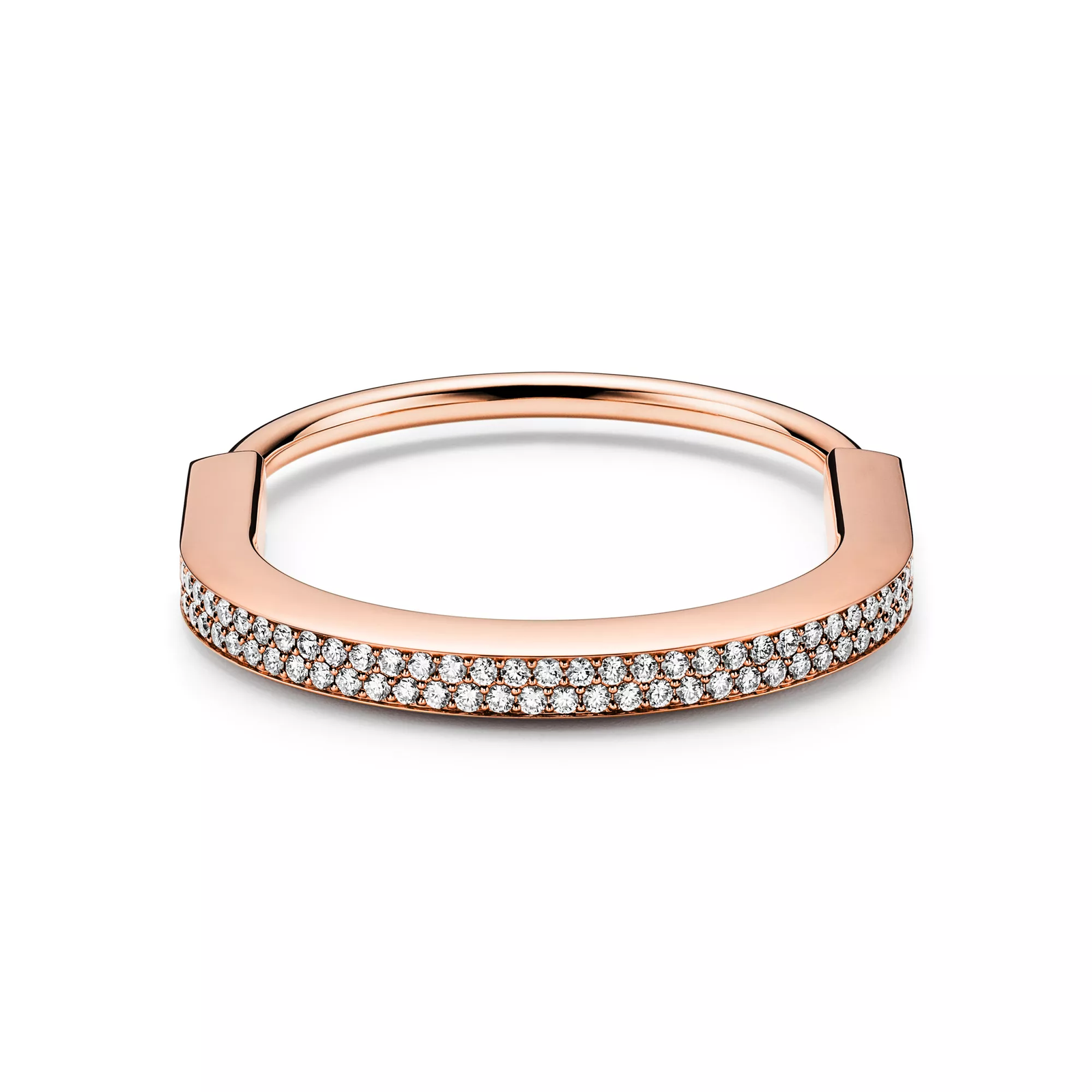 Bangle in Rose Gold with Full Pave Diamonds