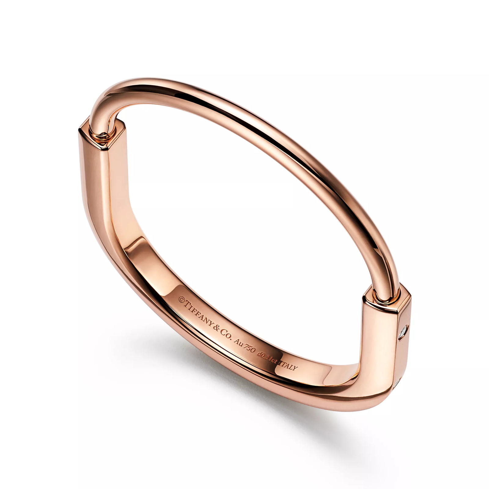 Bangle in Rose Gold with Diamond Accents