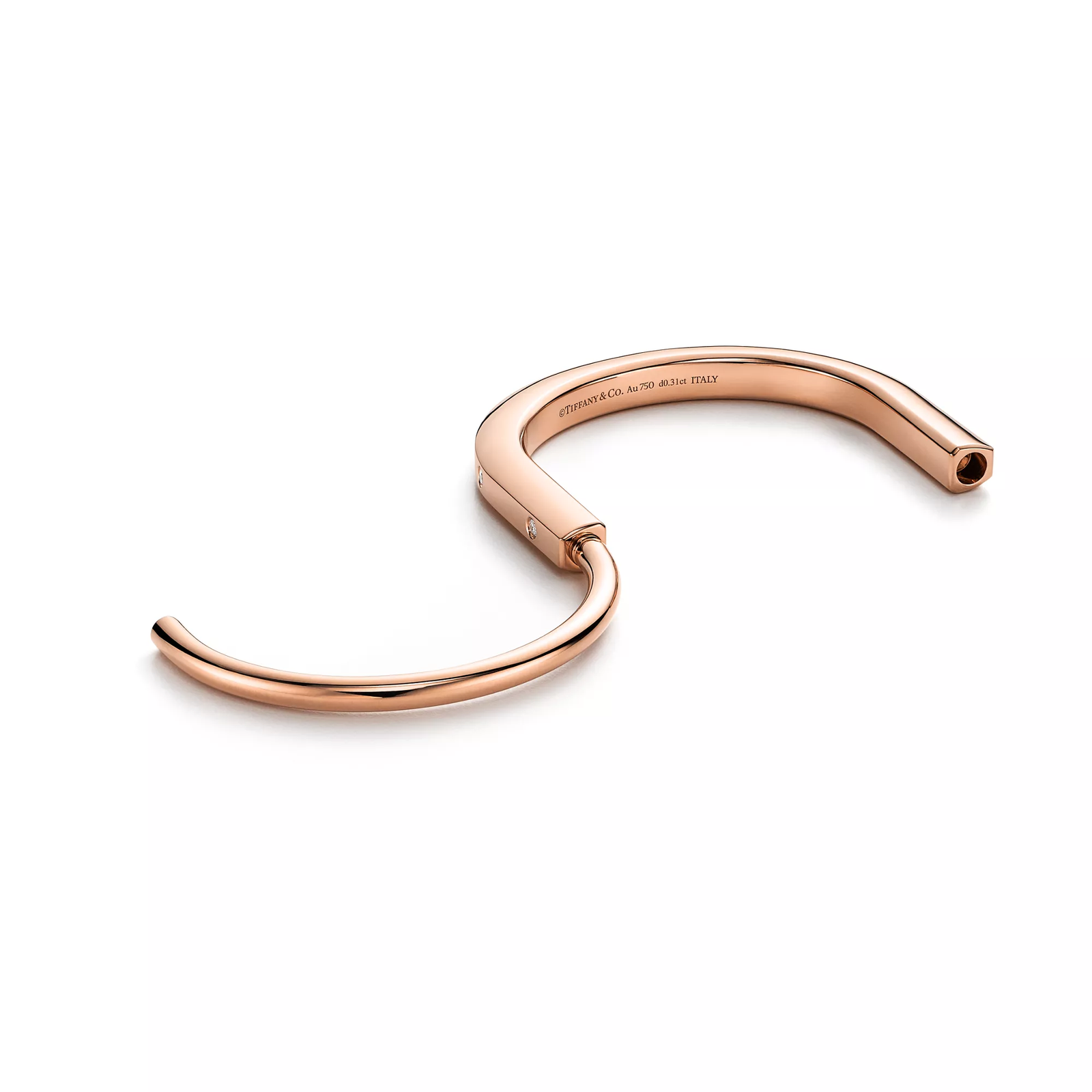 Bangle in Rose Gold with Diamond Accents