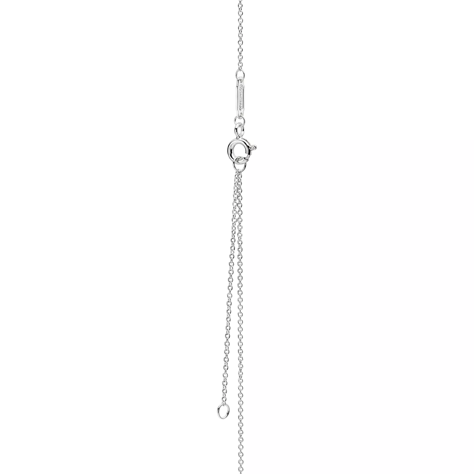 Heart Tag Pendant in Sterling Silver with a Diamond, Mini