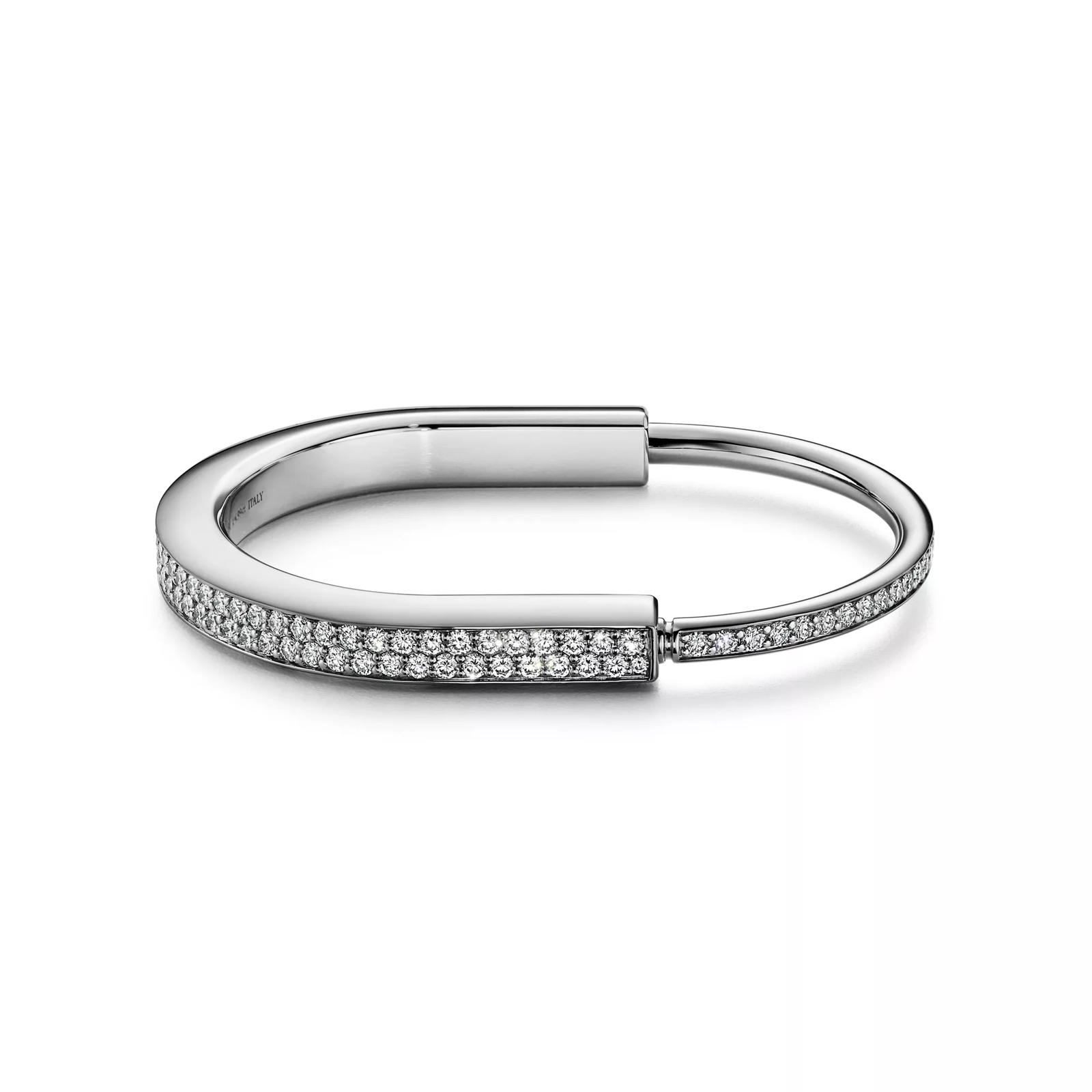 Bangle in White Gold with Full Pave Diamonds