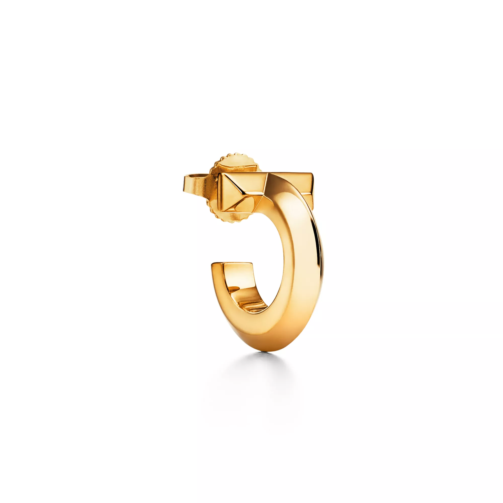 T1 Hoop Earrings in Yellow Gold