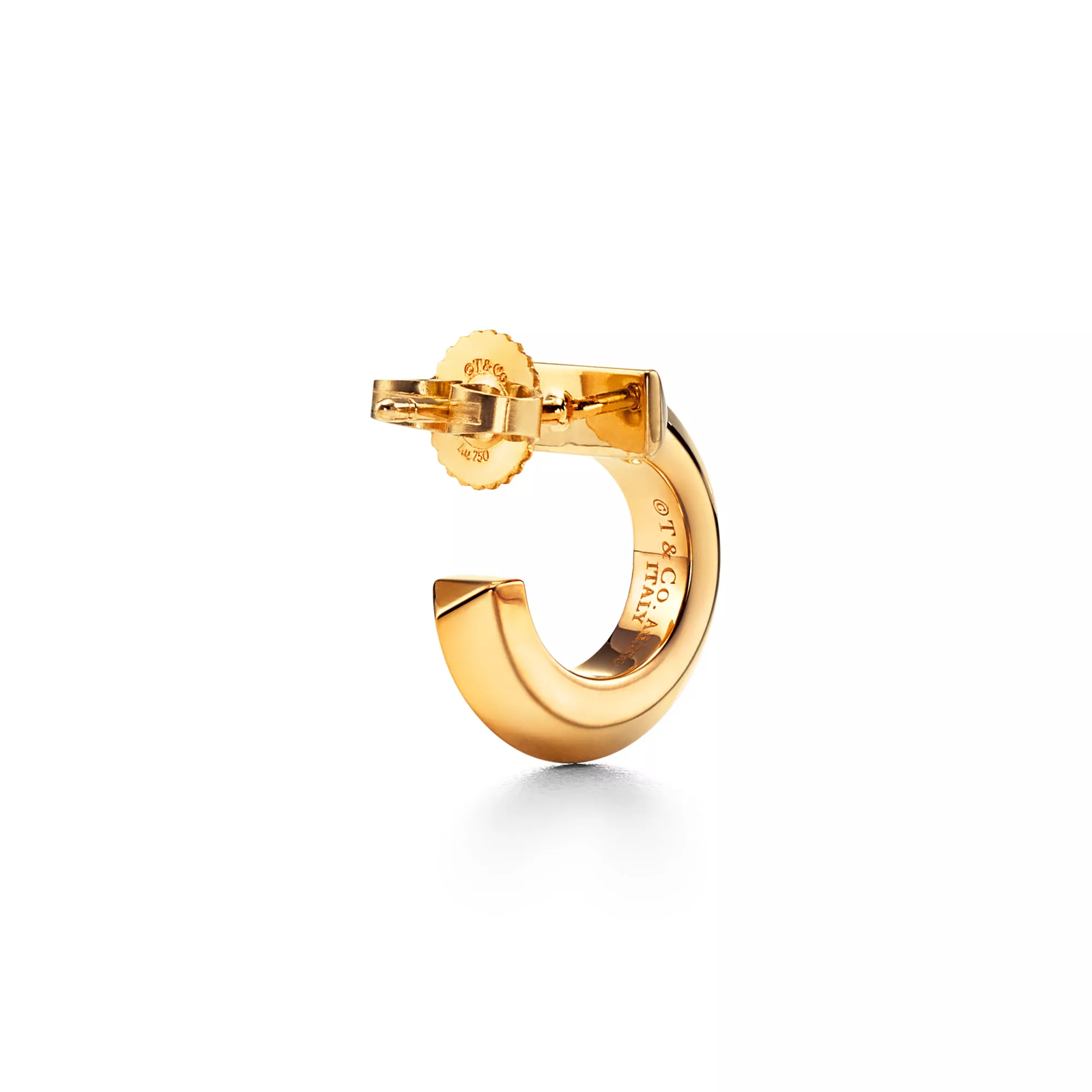 T1 Hoop Earrings in Yellow Gold