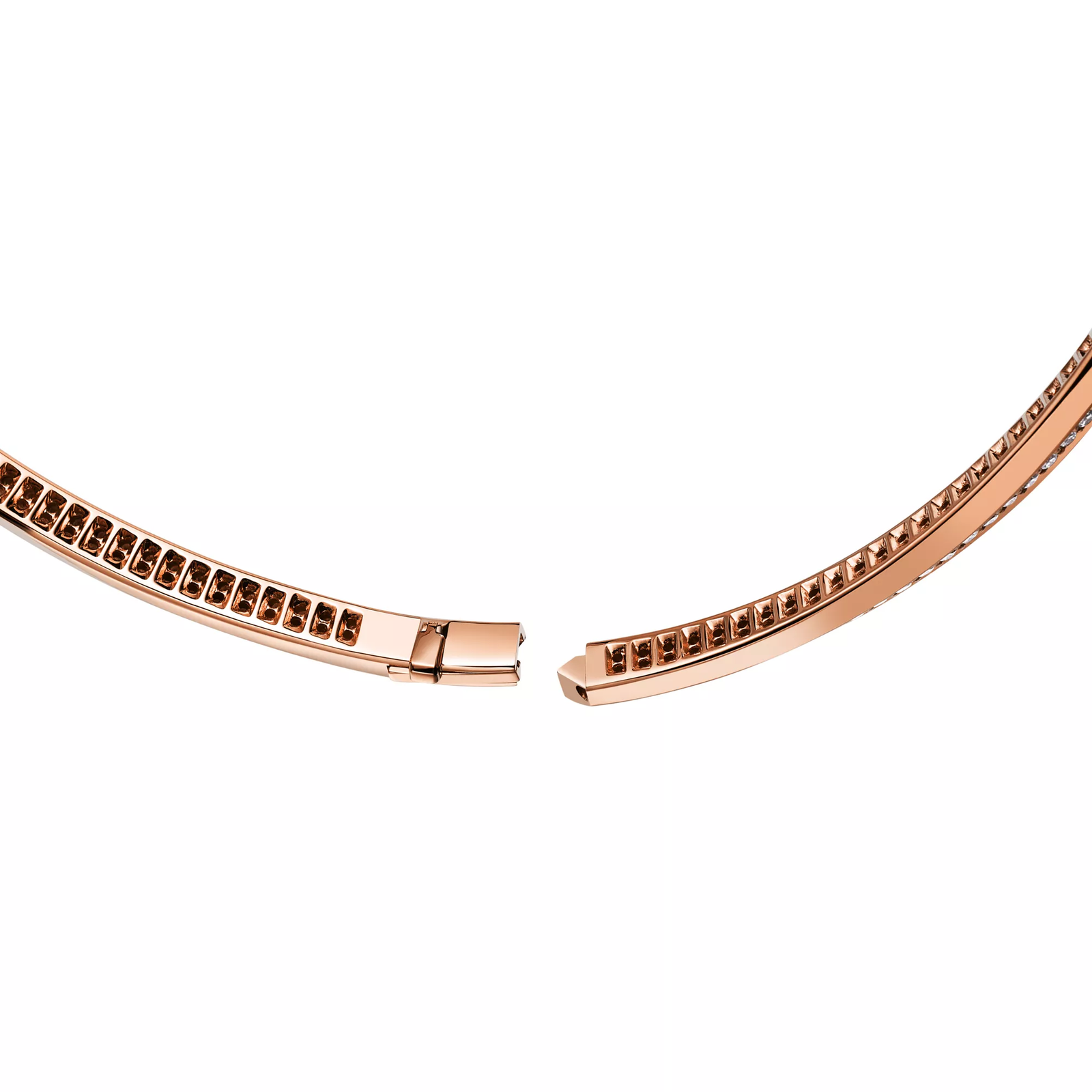T1 Pave Diamond Necklace in Rose Gold