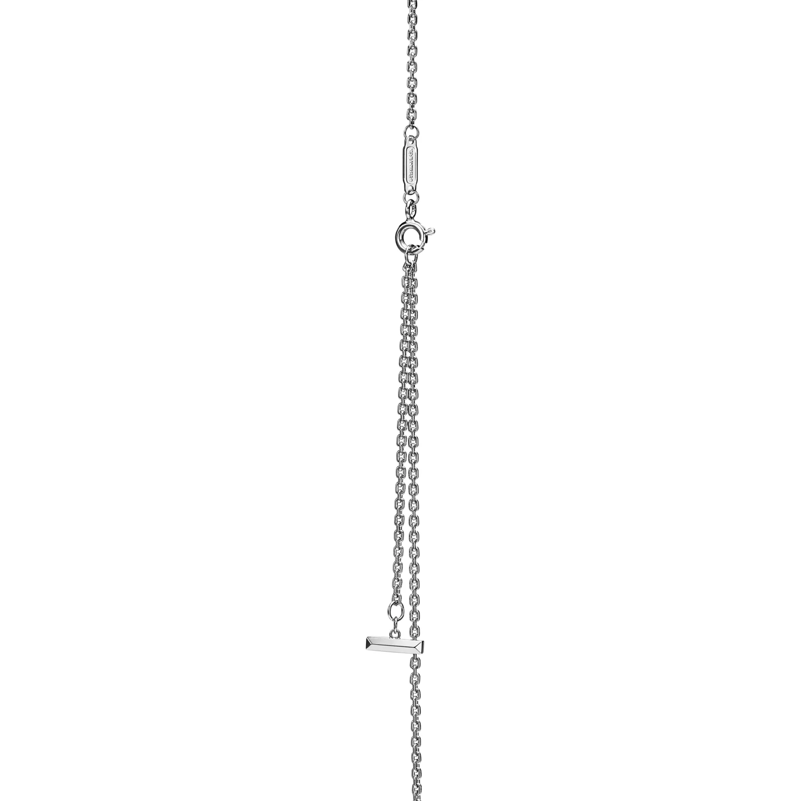 T1 Circle Pendant in White Gold, Small