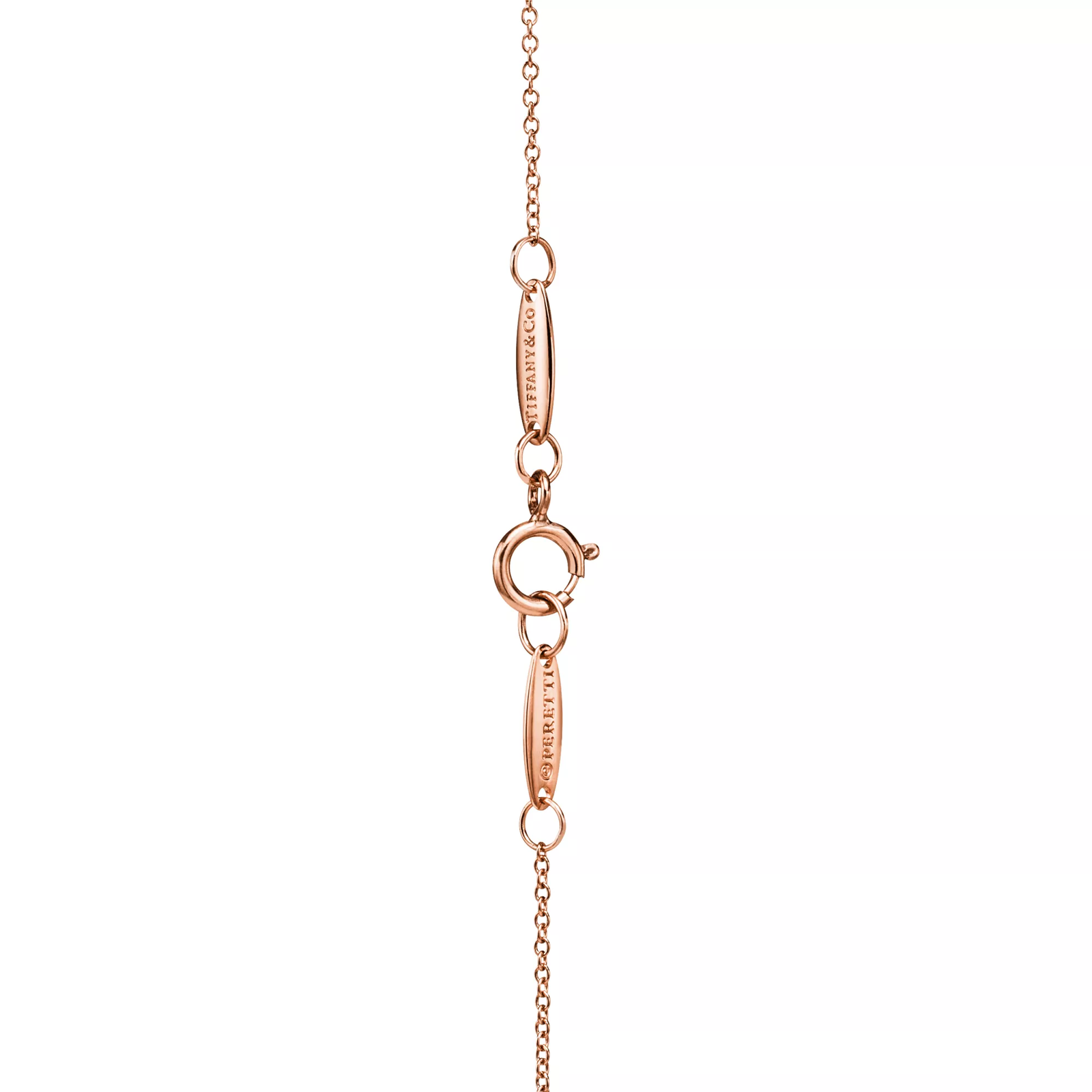 Bean design Pendant in Rose Gold with Pave Diamonds, 6.5 mm