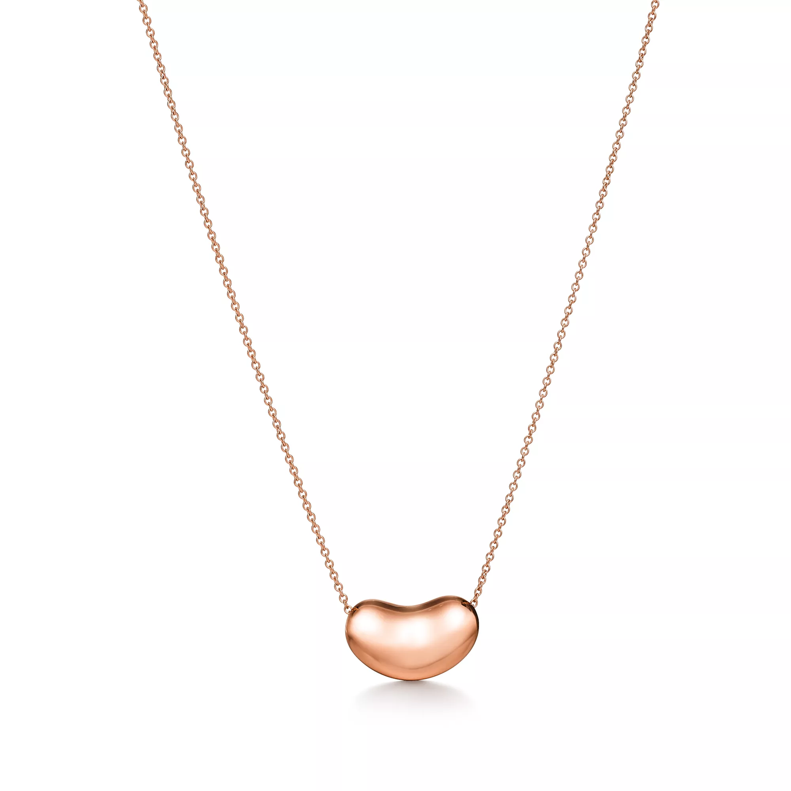 Bean design Pendant in Rose Gold, 18 mm