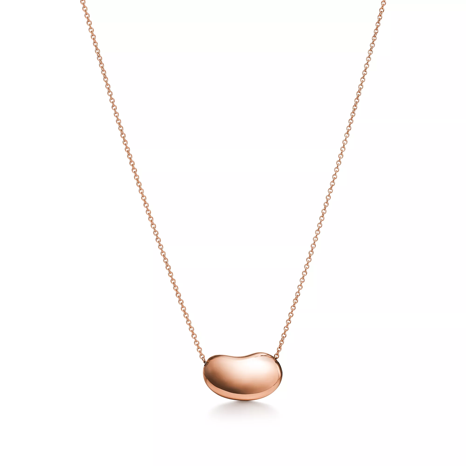Bean design Pendant in Rose Gold, 18 mm