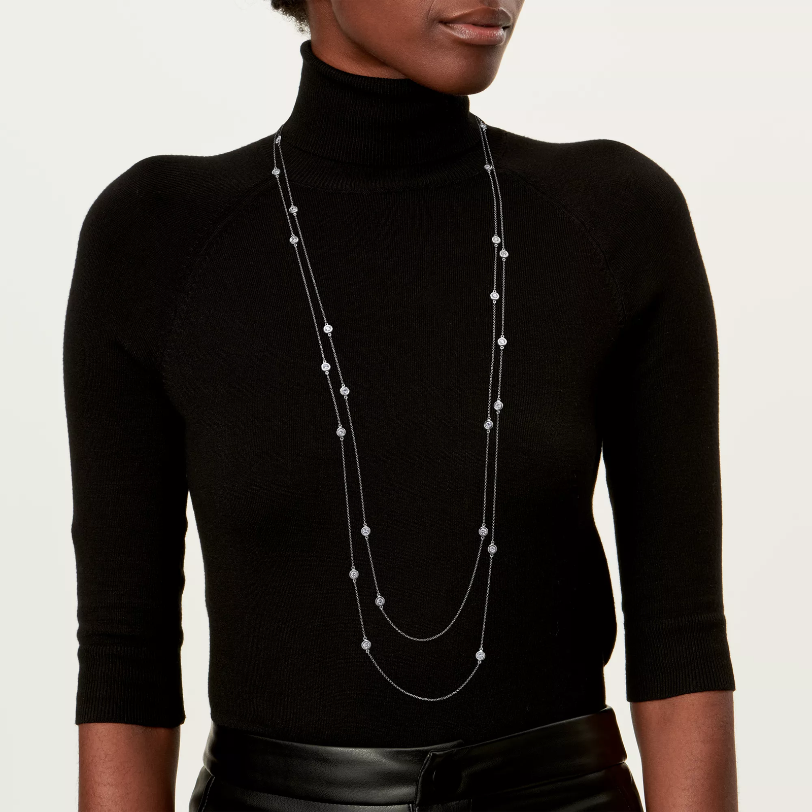 Sprinkle Necklace in Platinum