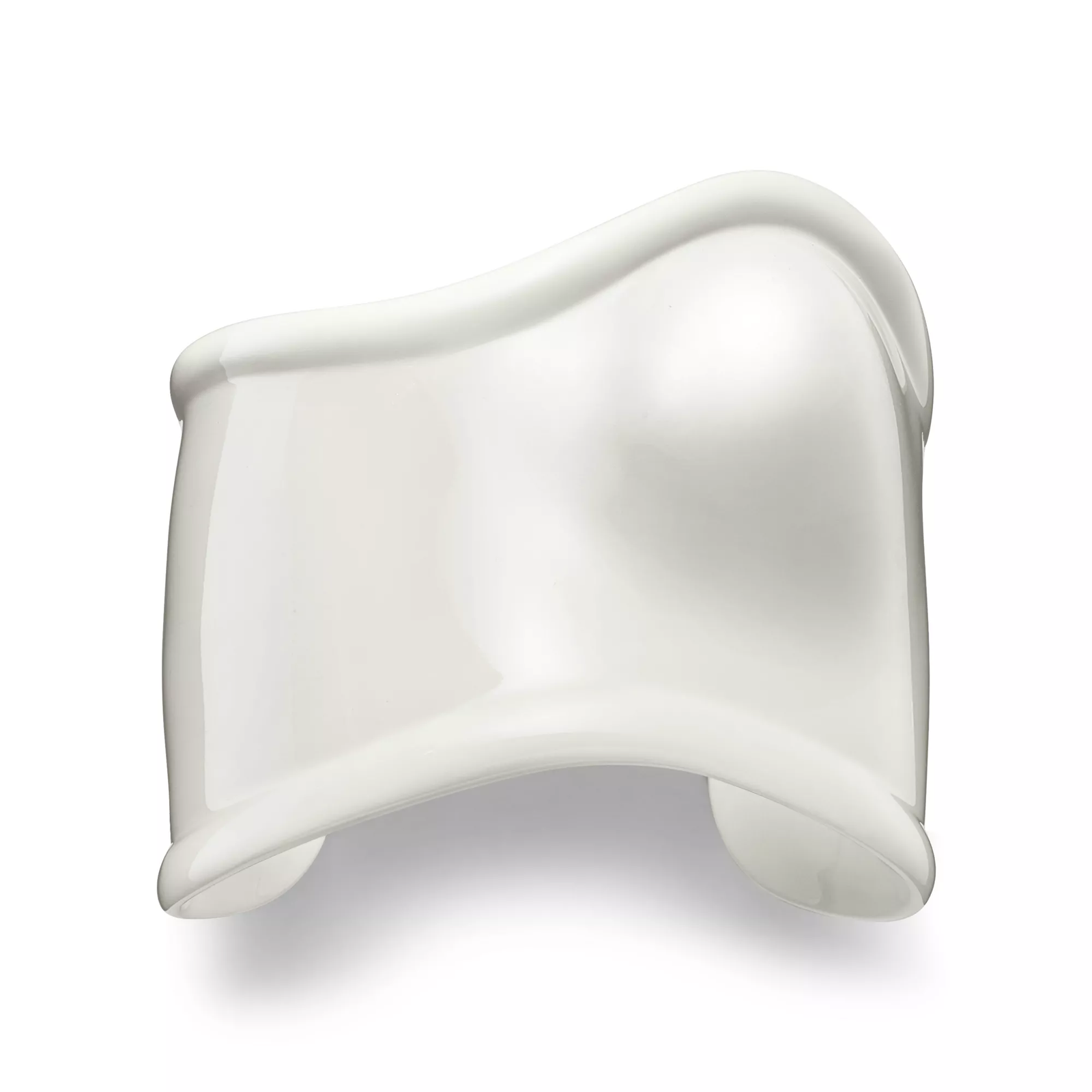 Medium Bone Cuff in White Finish Over Copper