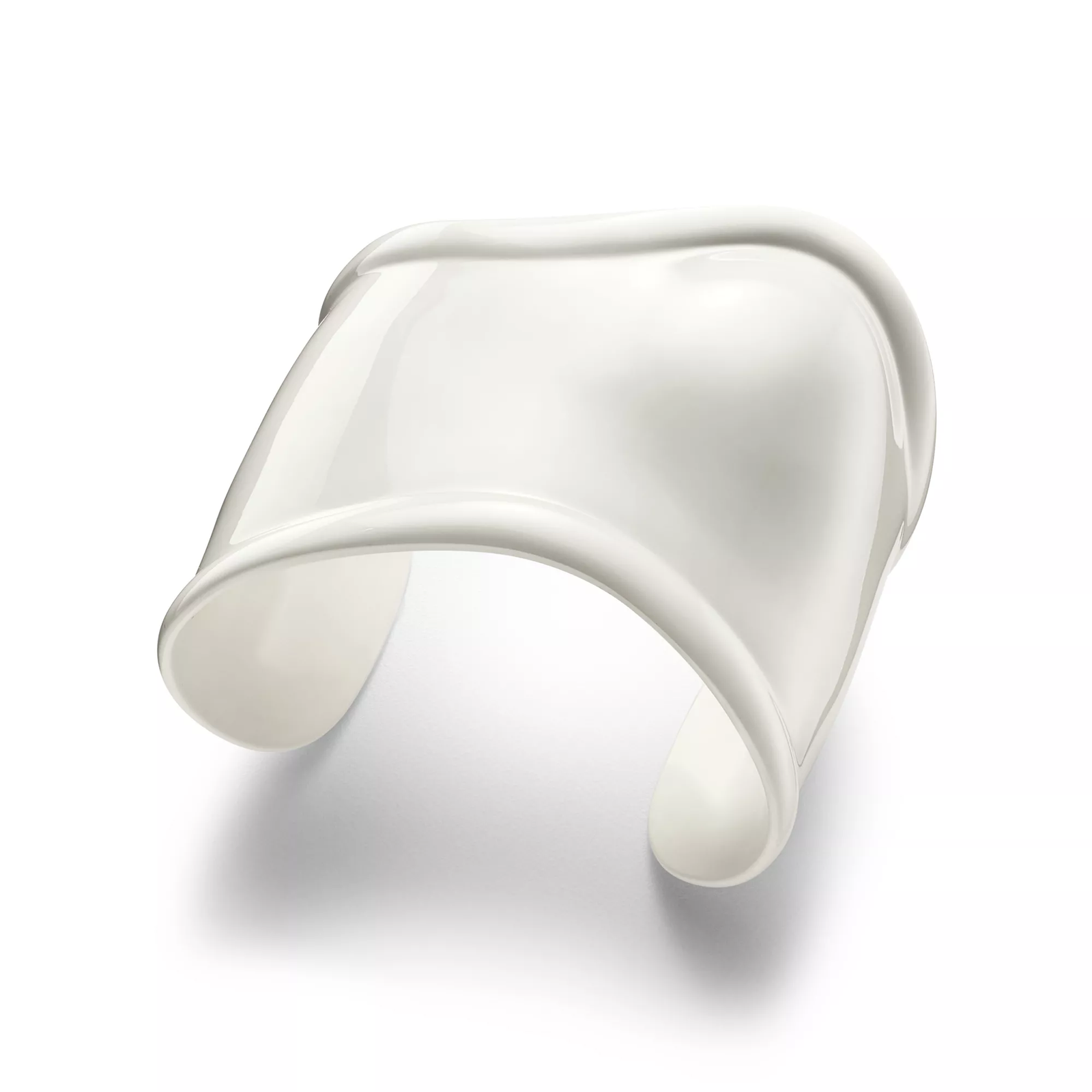 Medium Bone Cuff in White Finish Over Copper