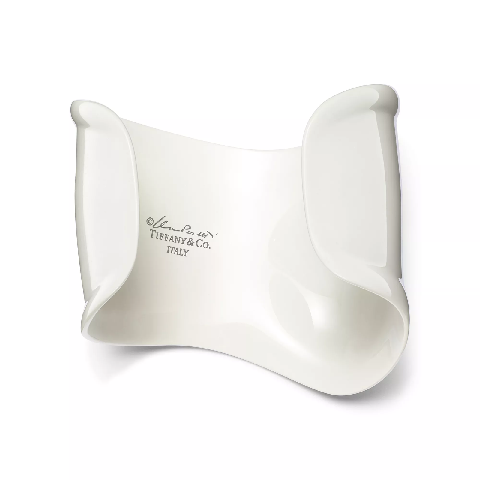 Medium Bone Cuff in White Finish Over Copper