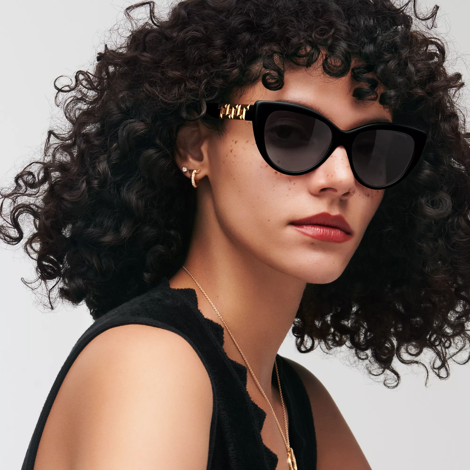 Sunglasses in Black Acetate with Dark Gray Lenses