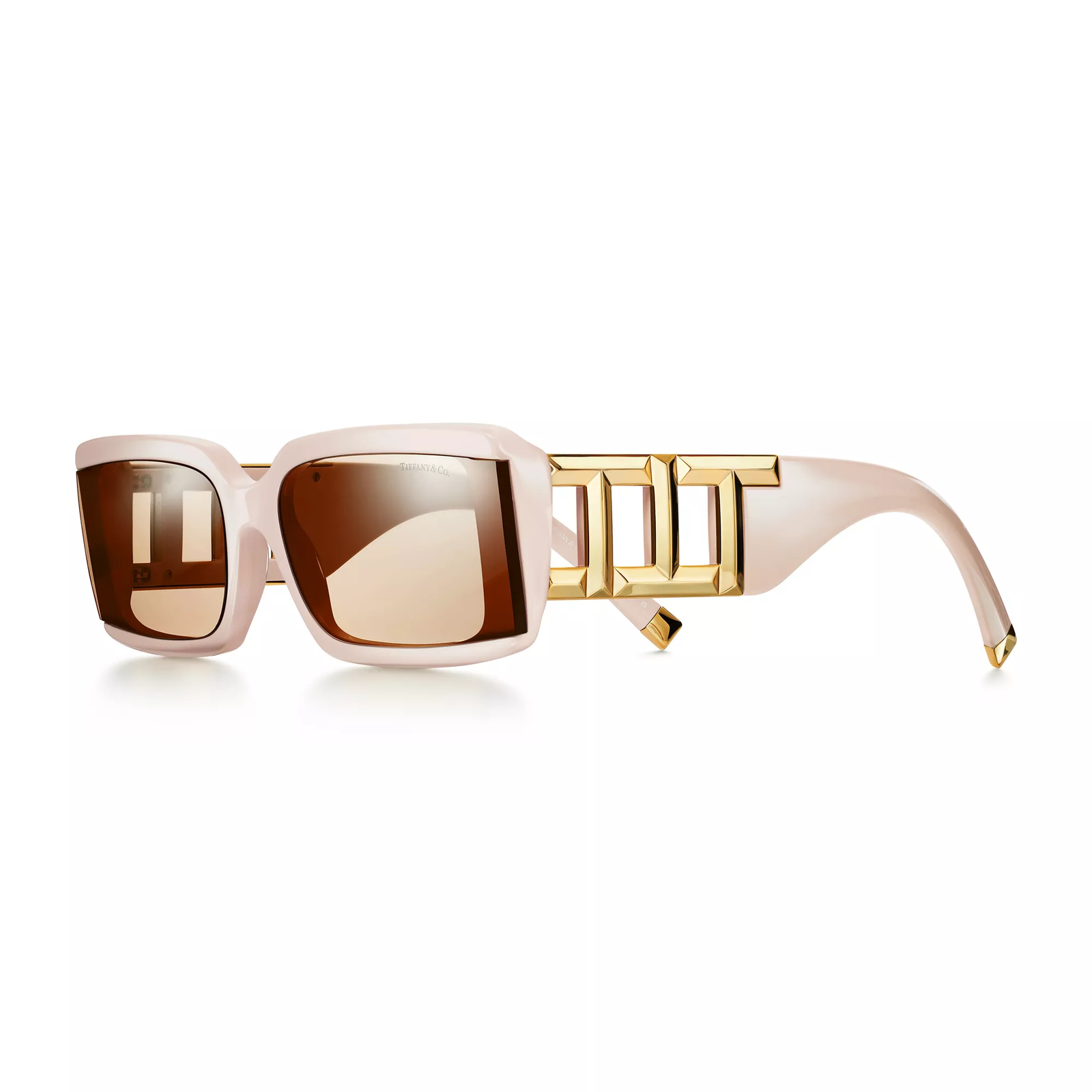 Sunglasses in Beige Acetate with Light Brown Lenses