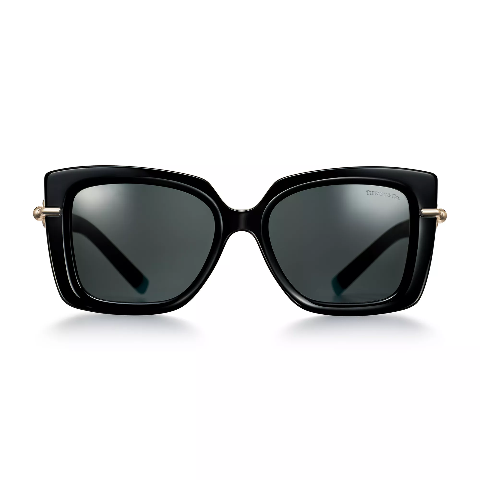 Sunglasses in Black Acetate with Dark Gray Lenses