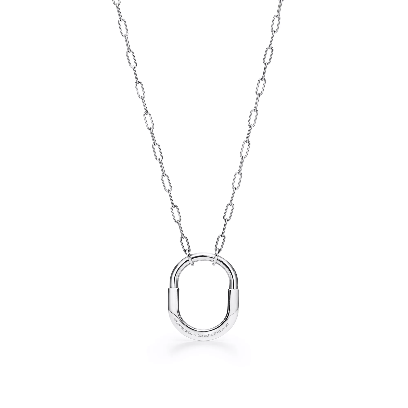 Pendant in White Gold with Diamonds, Medium