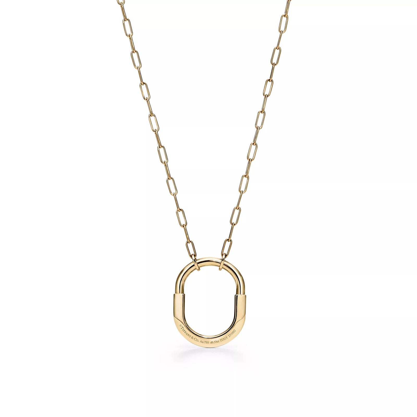 Pendant in Yellow Gold with Diamonds, Medium