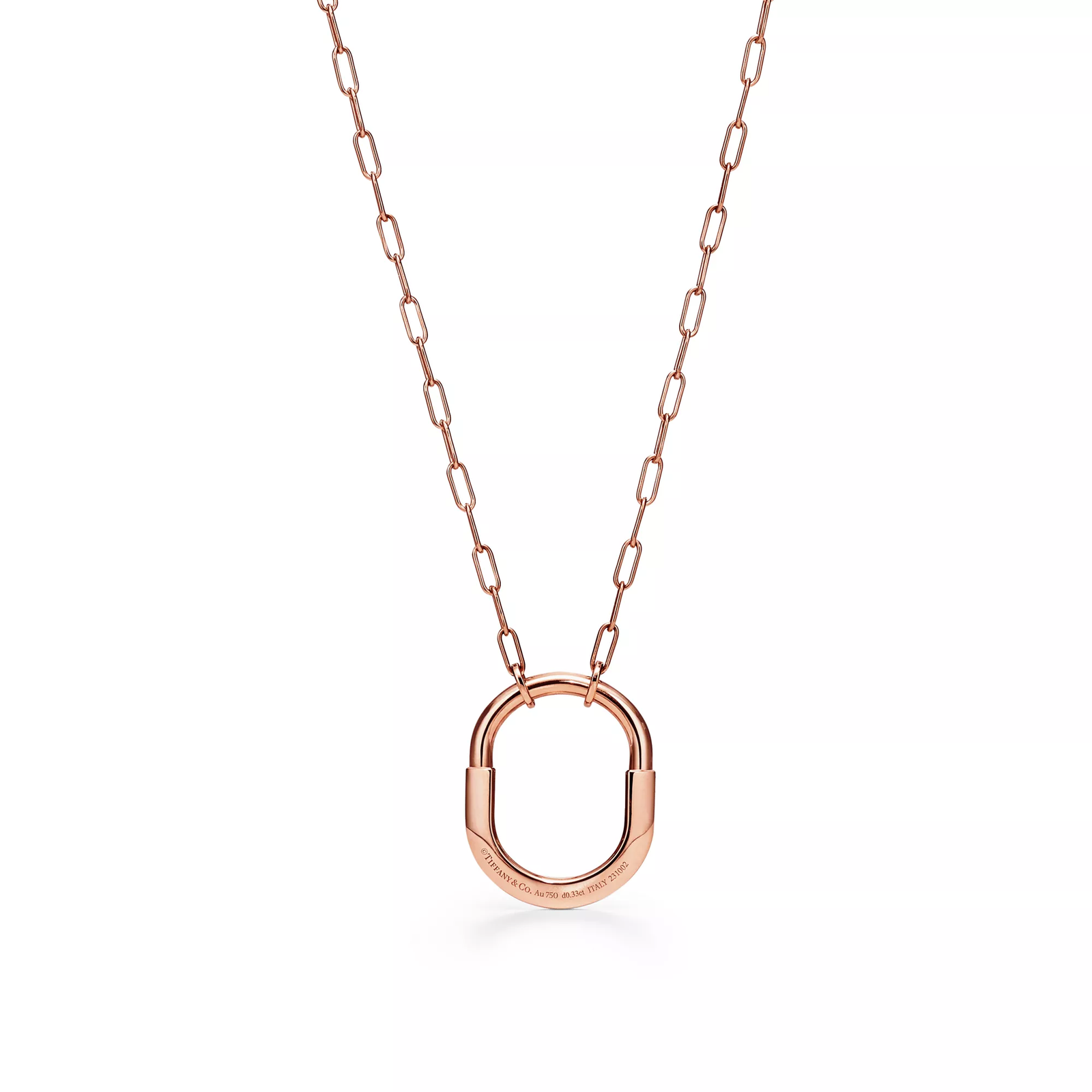 Pendant in Rose Gold with Diamonds, Medium