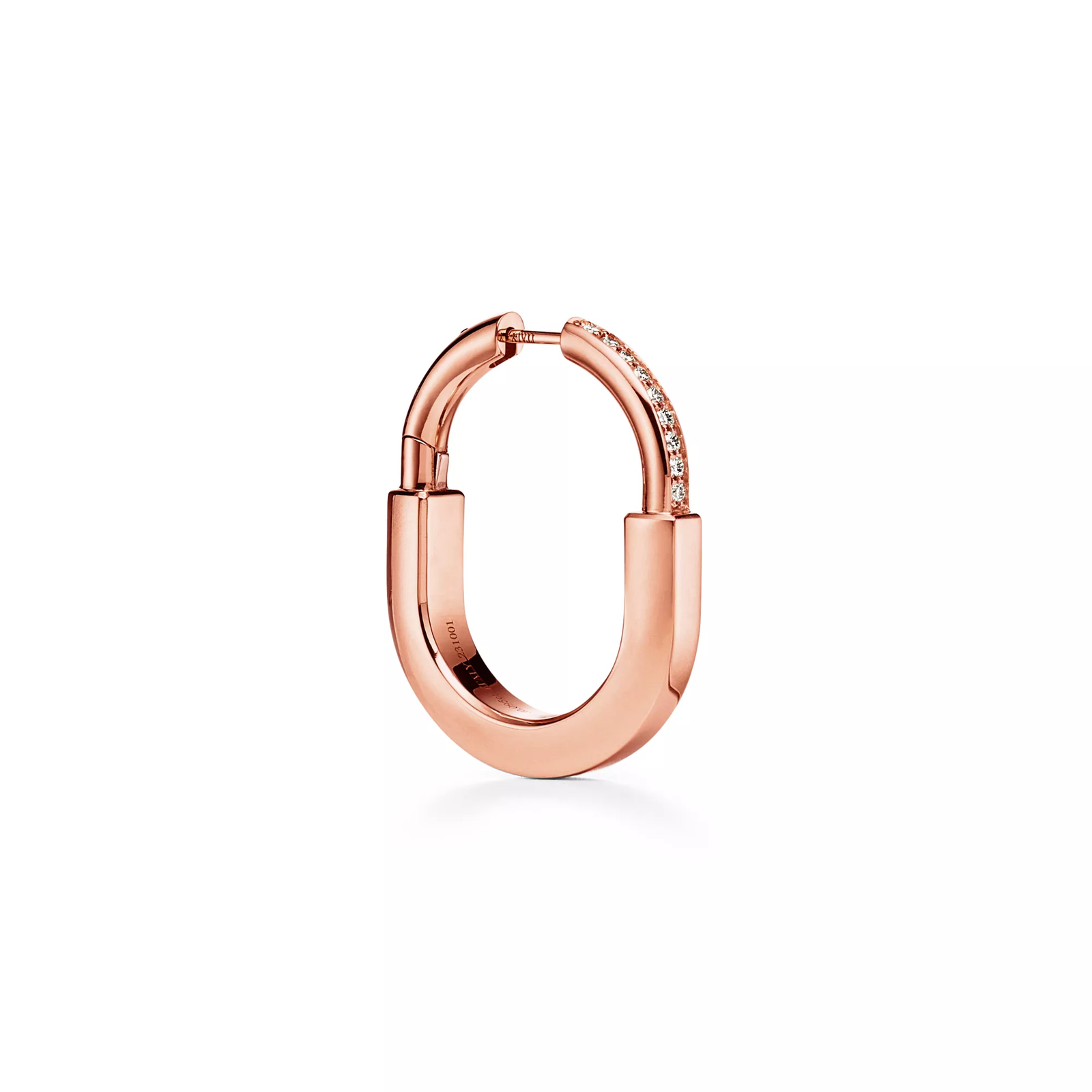Earrings in Rose Gold with Diamonds, Medium